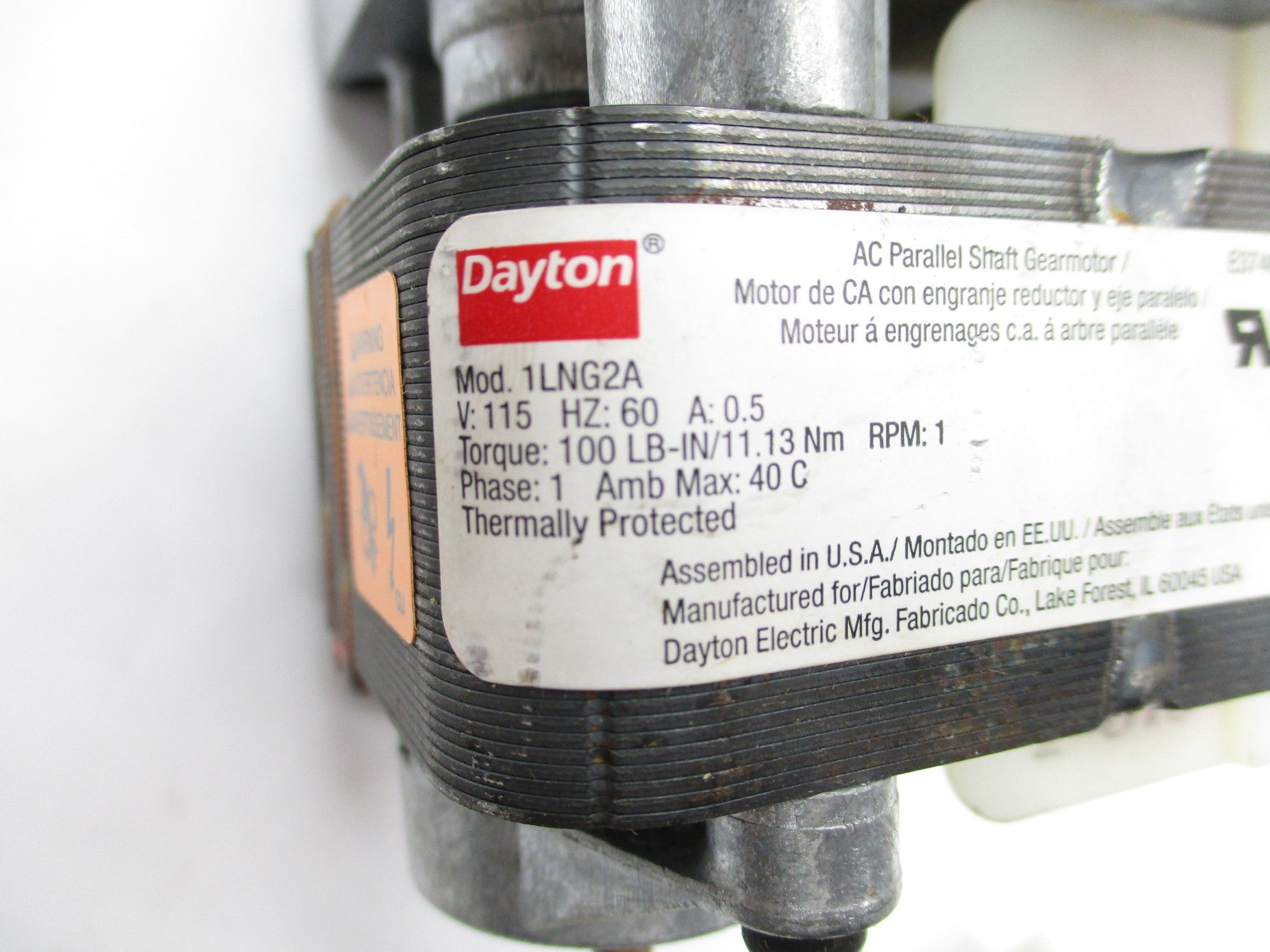 DAYTON 1LNG2A (AS PICTURED) UNMP