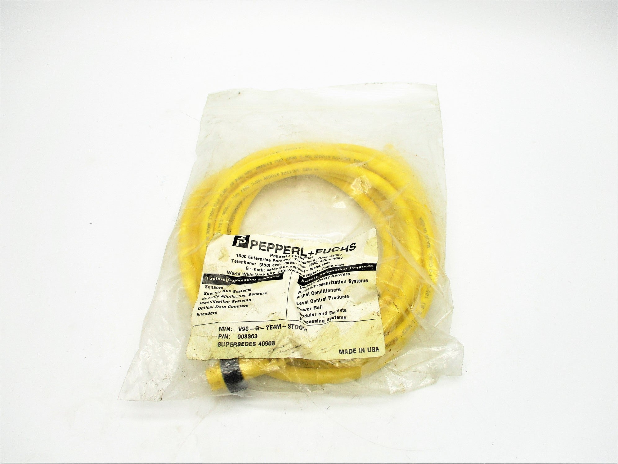 PEPPERL+FUCHS V93-G-YE4M-STOOW NSMP