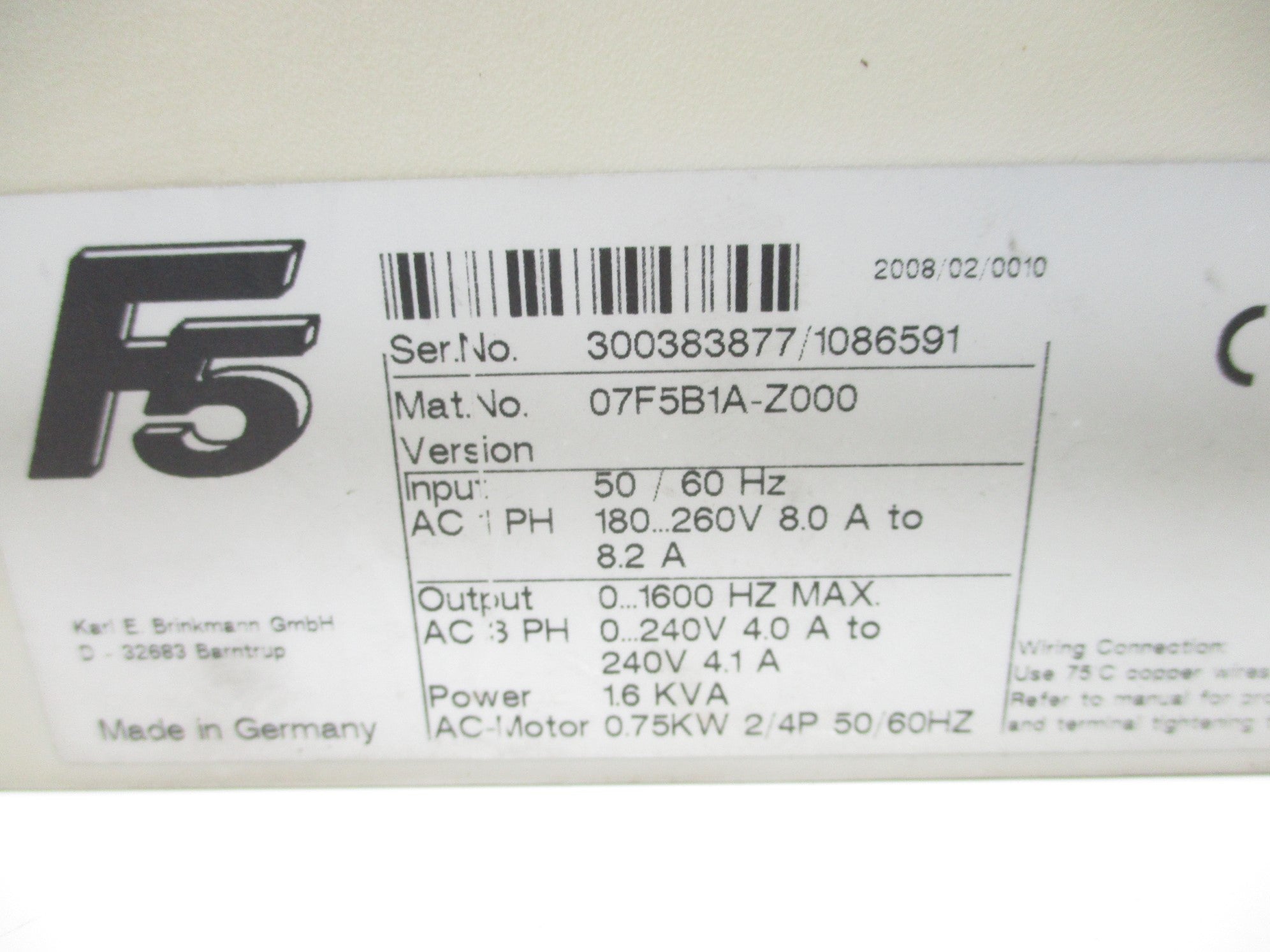 KEG 07F5B1A-Z000 UNMP