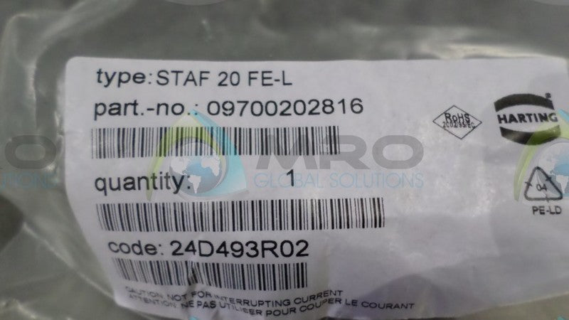 HARTING 09700202816 CONNECTOR *NEW IN BAG*