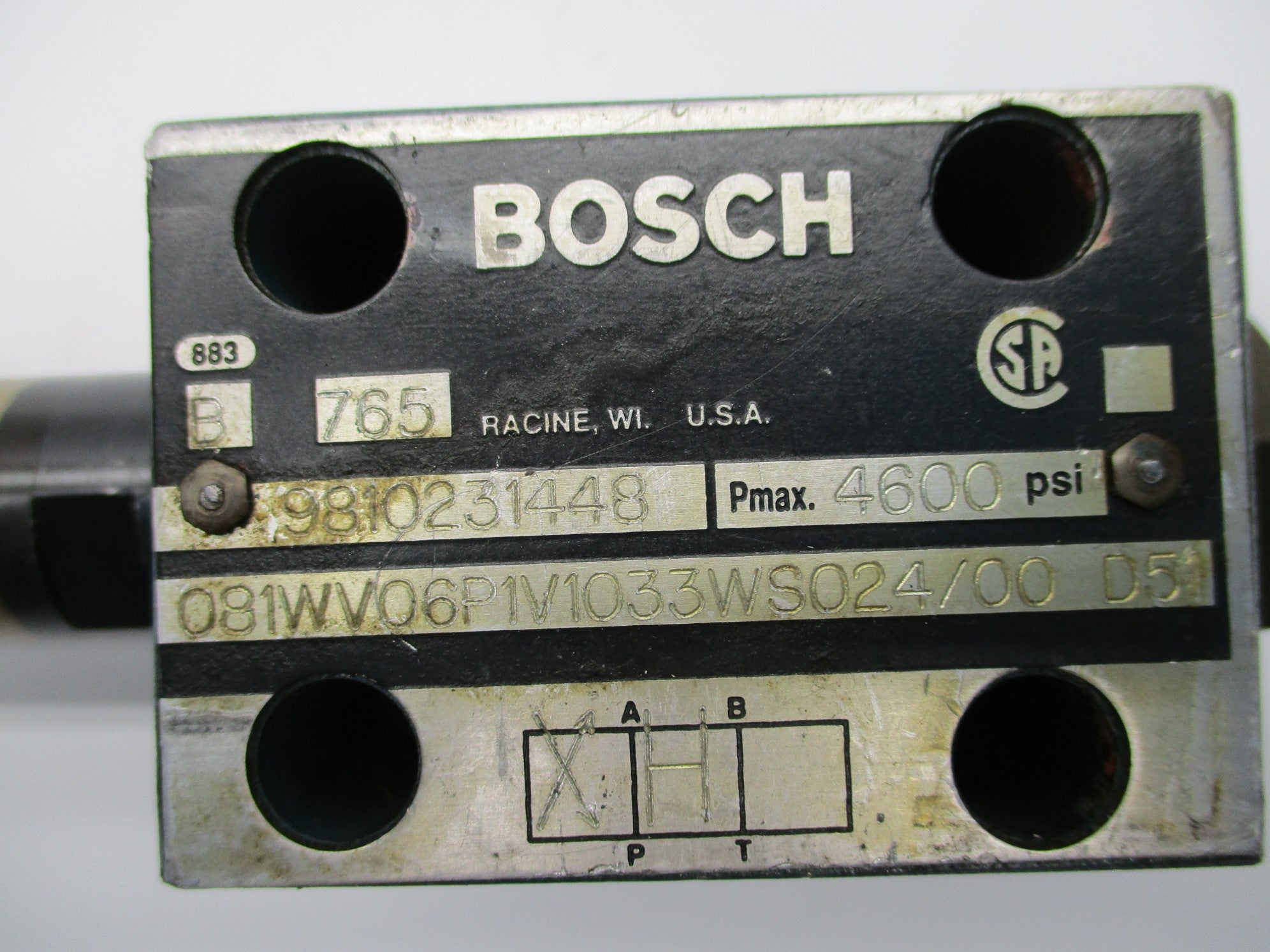 BOSCH 081WV06P1V1033WS024/00D51 9810231448 4600PSI UNMP