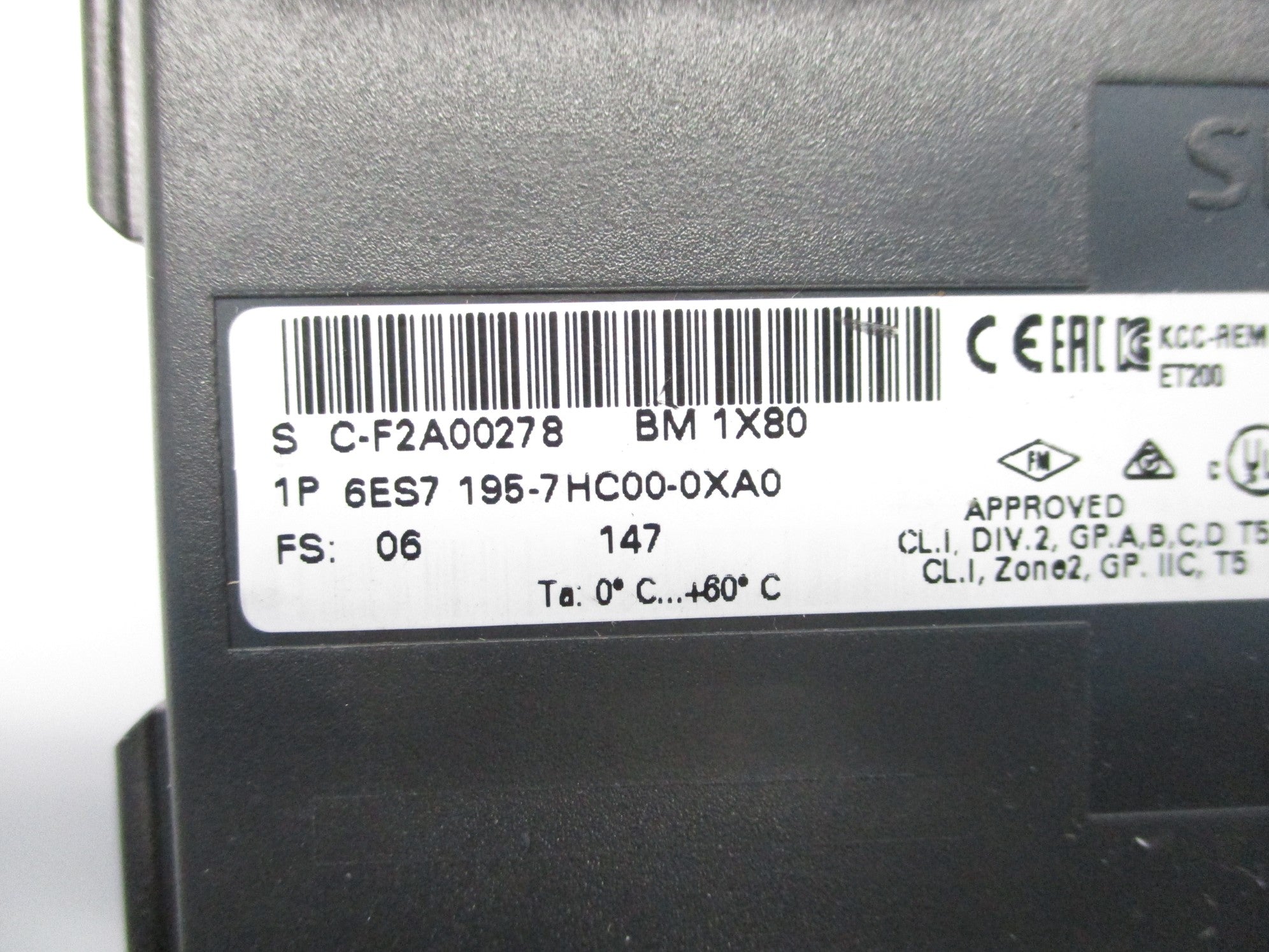 SIEMENS 6ES7195-7HC00-0XA0 NSNP