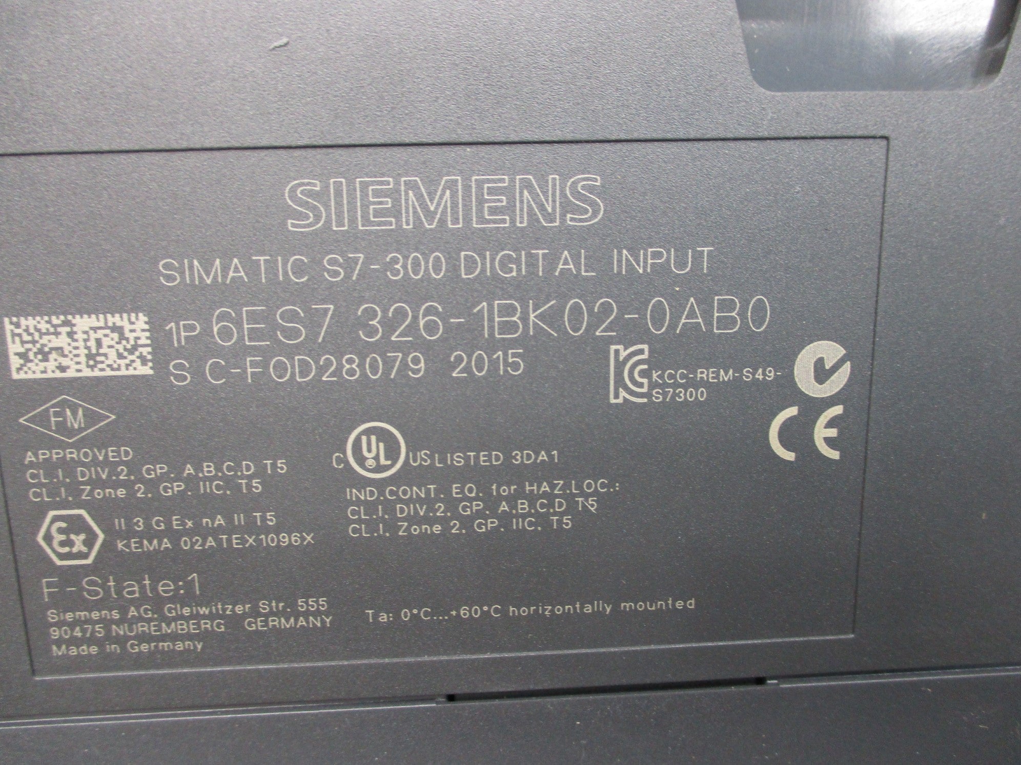 SIEMENS 6ES7326-1BK02-0AB0 NSNP