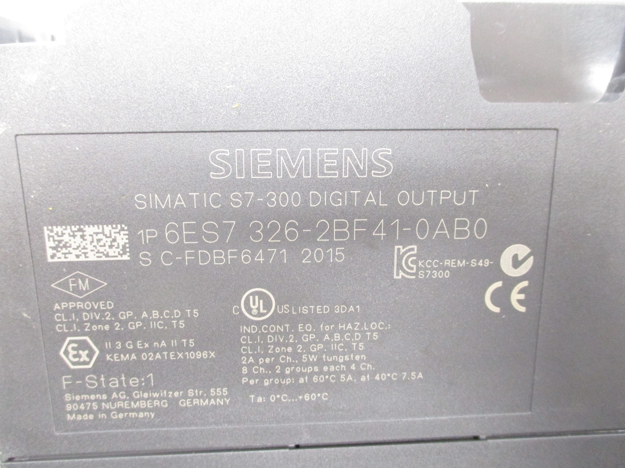 SIEMENS 6ES7326-2BF41-0AB0 NSNP