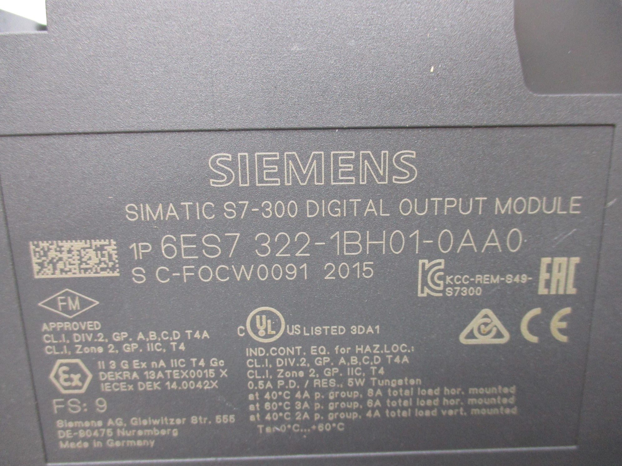 SIEMENS 6ES7322-1BH01-0AA0 NSNP