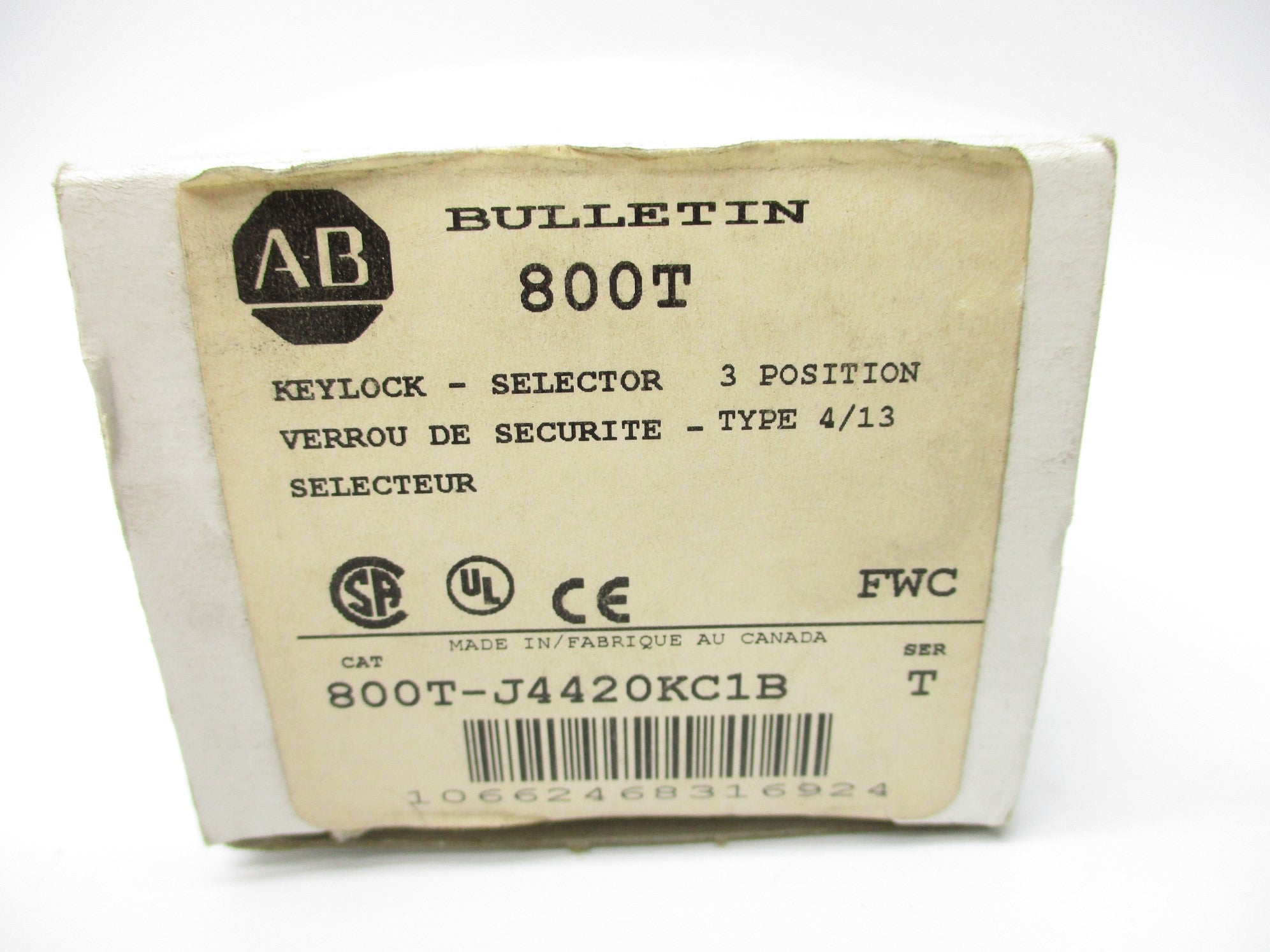 INDUSTRIAL SPARE PART 800T-J4420KC1B SER. T (WH) NSMP