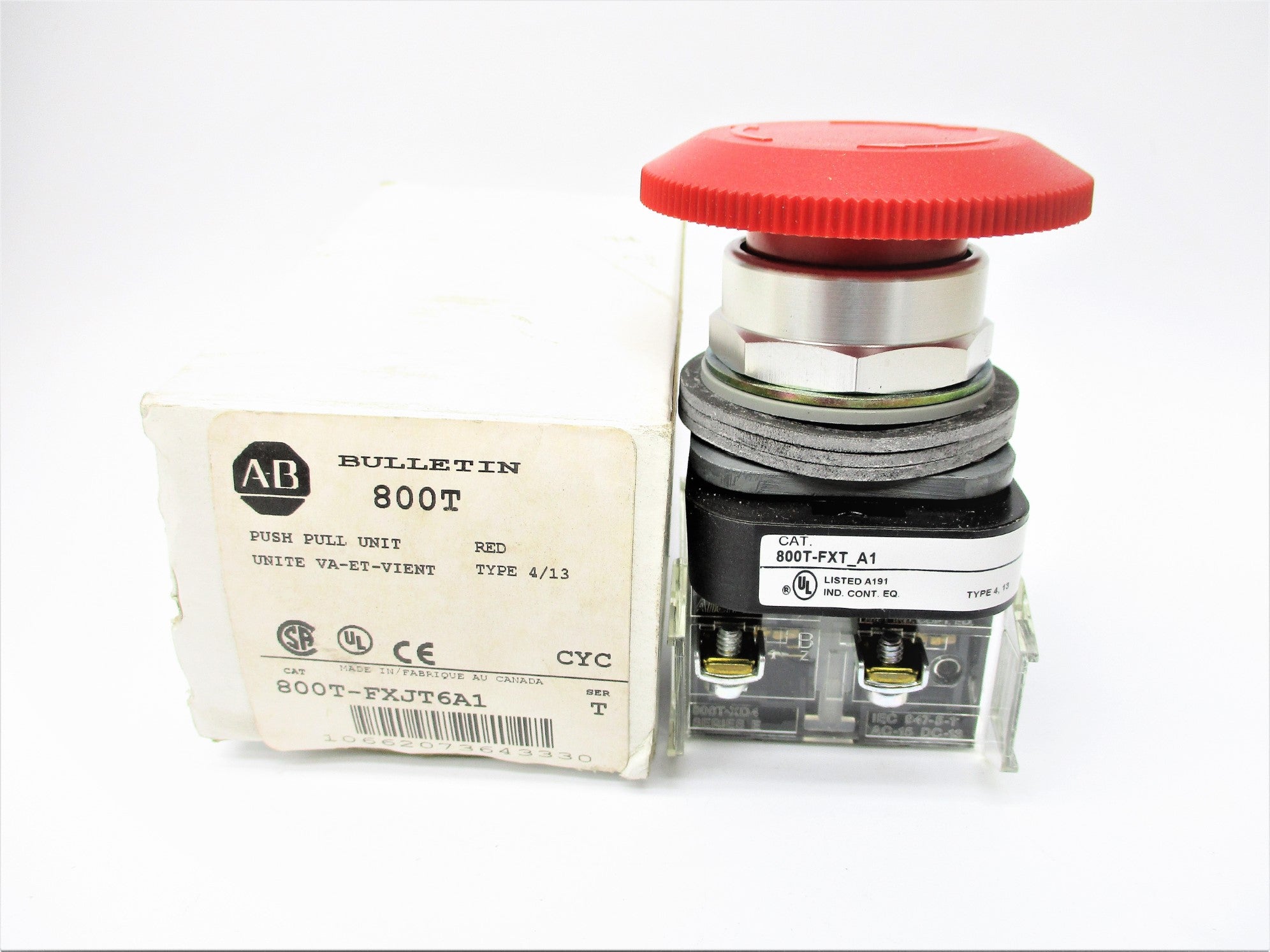 ALLEN BRADLEY 800T-FXJT6A1 SER. T (WH) NSMP