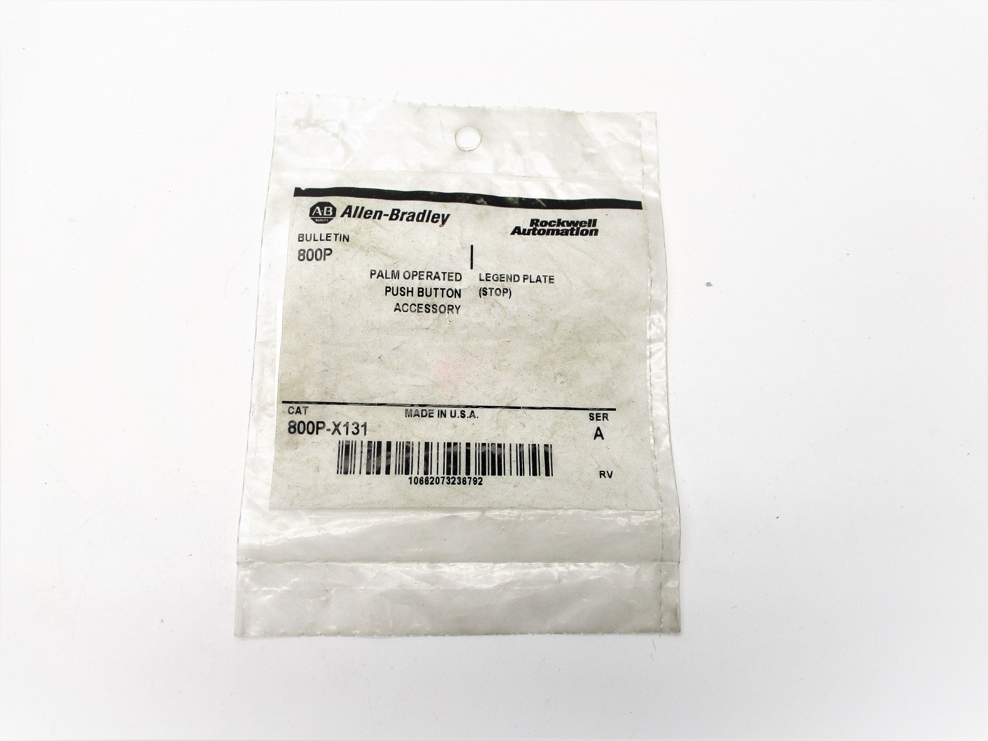 INDUSTRIAL SPARE PART 800P-X131 SER. A NSMP