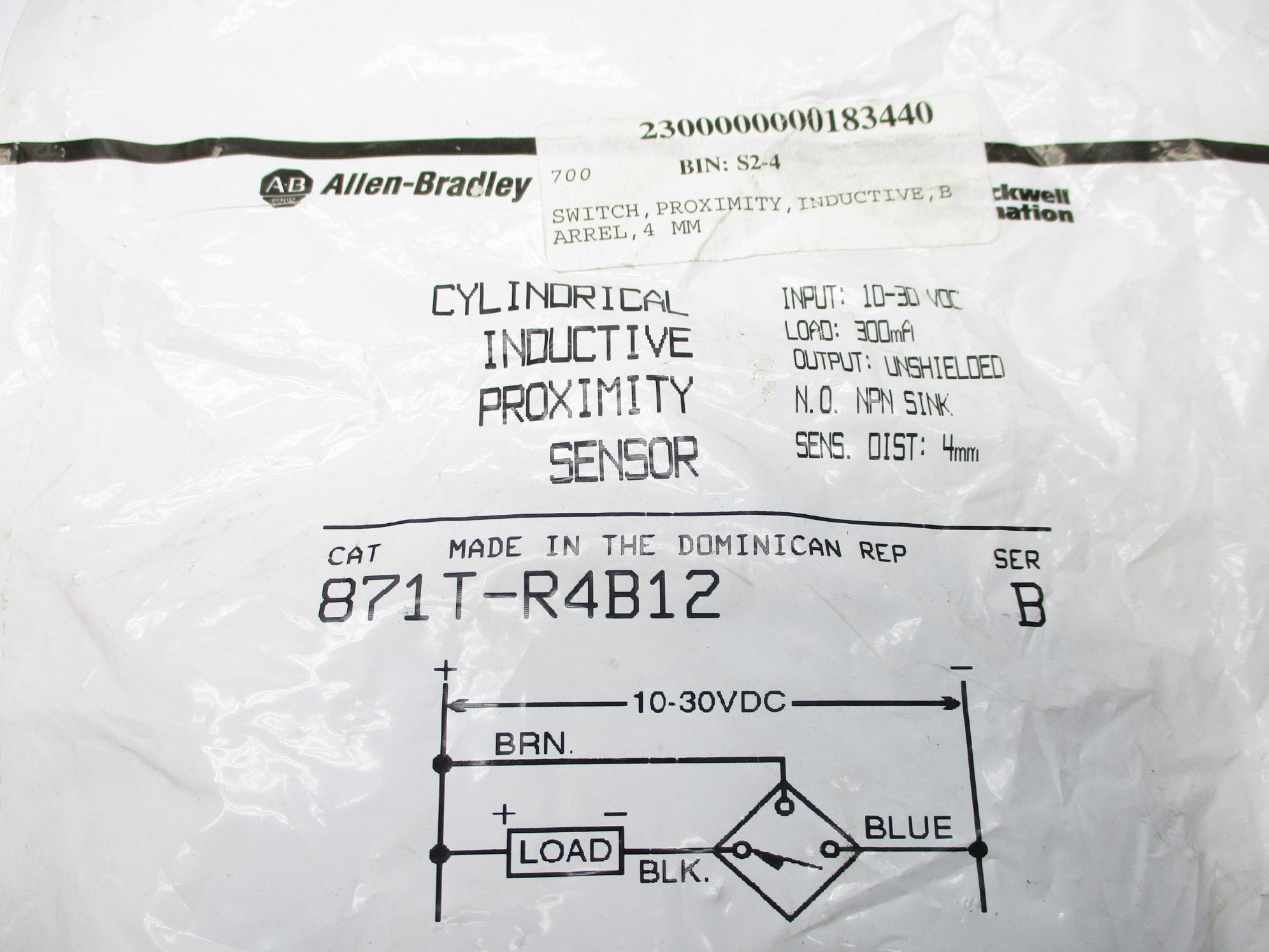 ALLEN BRADLEY 871T-R4B12 SER. B NSMP