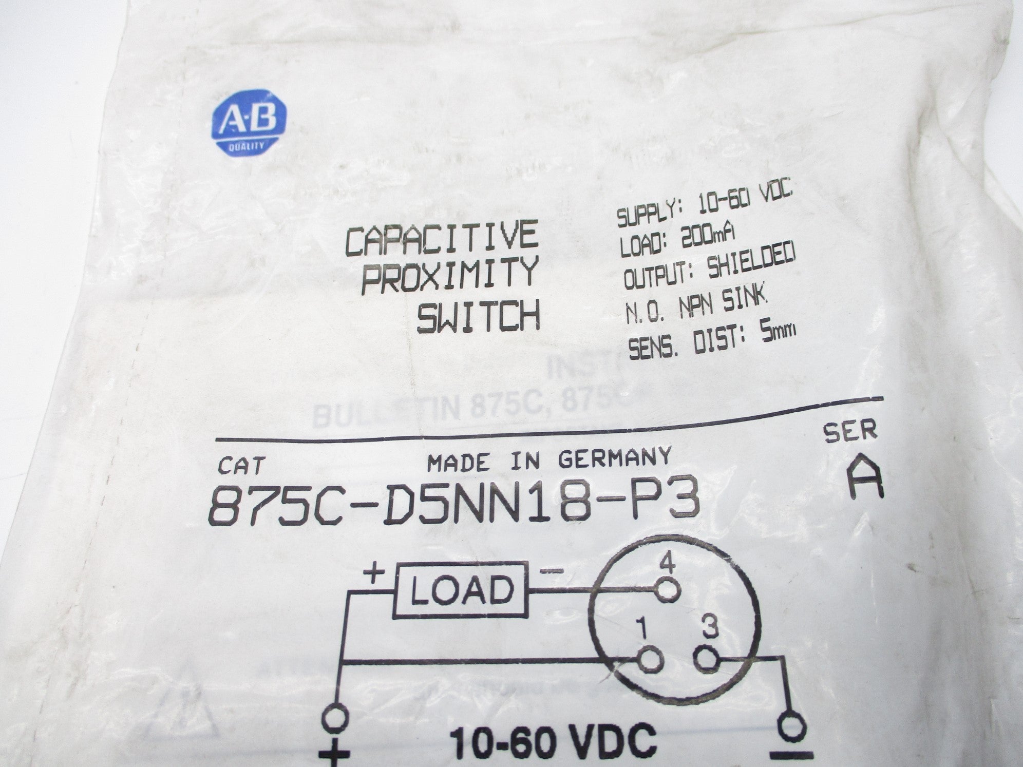 INDUSTRIAL SPARE PART 875C-D5NN18-P3 SER. A NSMP