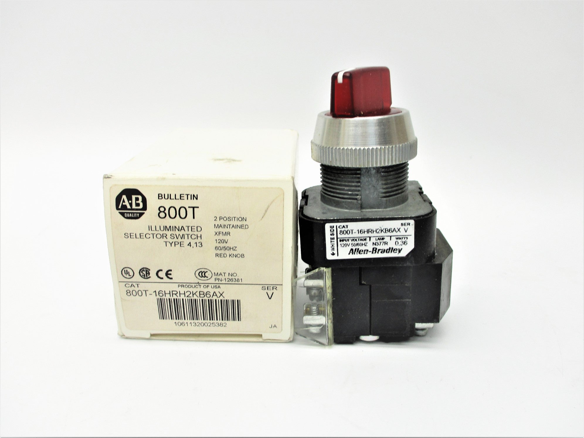 ALLEN BRADLEY 800T-16HRH2KB6AX SER. V (WH) NSMP