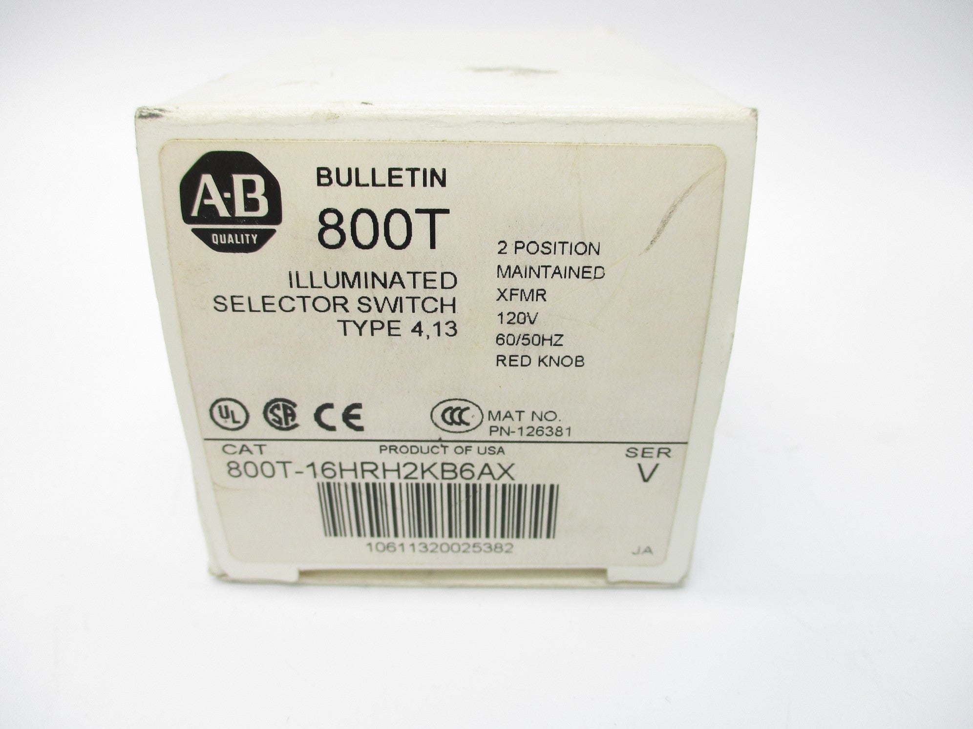 ALLEN BRADLEY 800T-16HRH2KB6AX SER. V (WH) NSMP