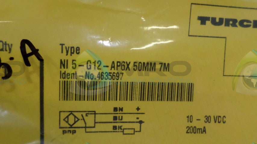 TURCK NI5-G12-AP6X CONNECTOR *NEW IN FACTORY BAG*