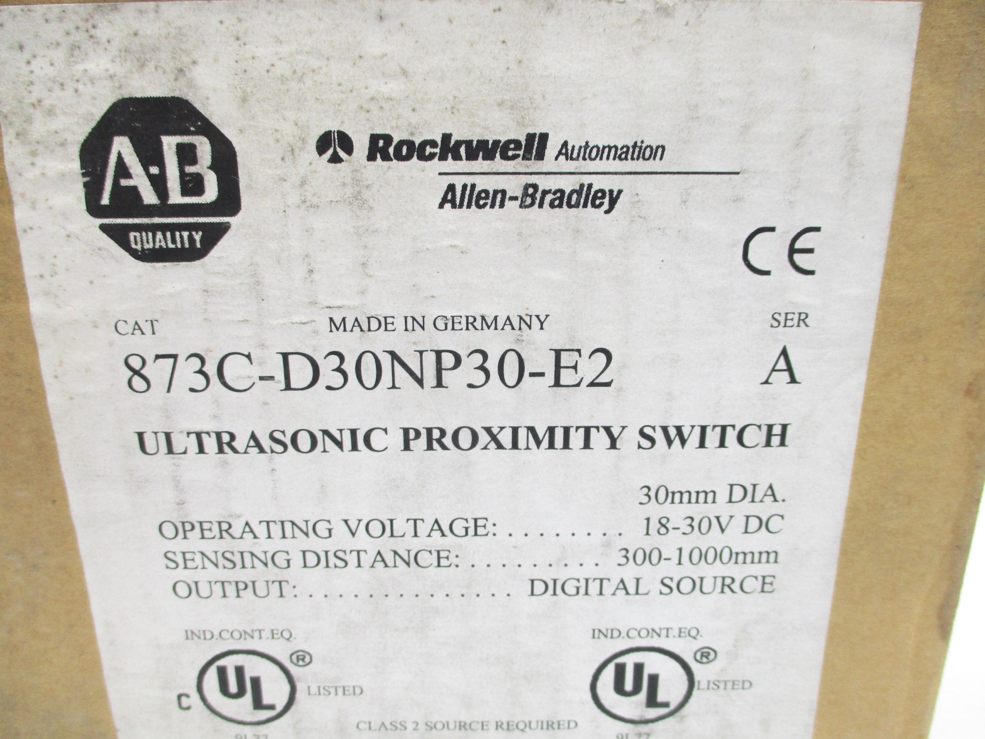 INDUSTRIAL SPARE PART 873C-D30NP30-E2 SER. A (BR/WH) NSMP