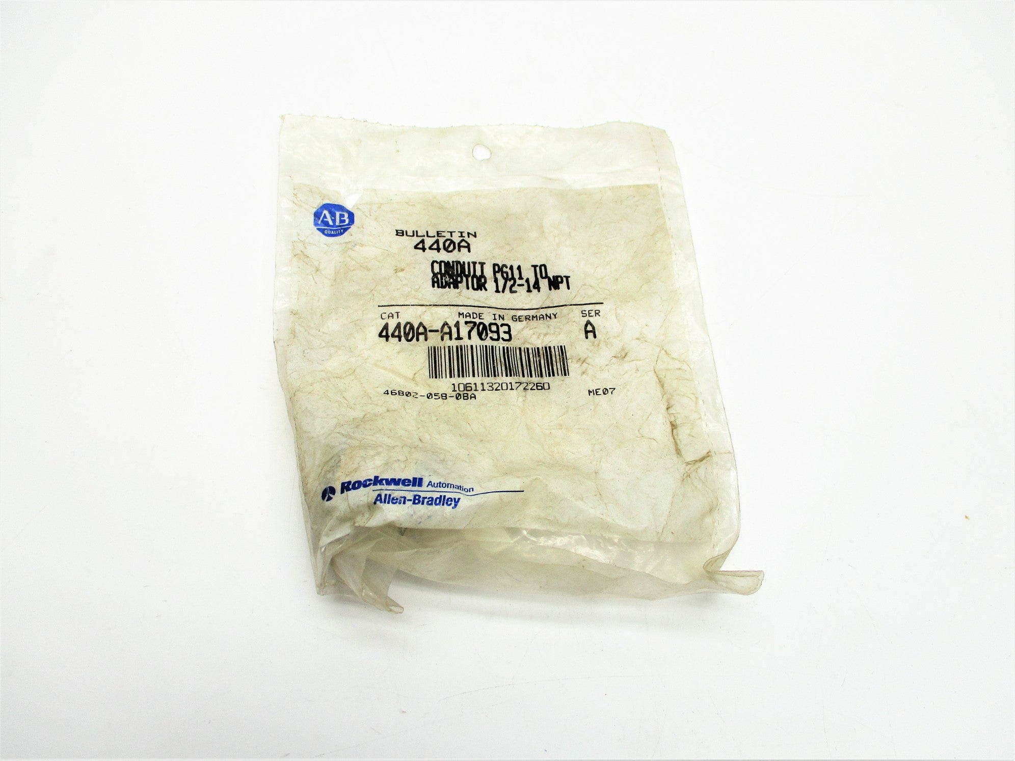 INDUSTRIAL SPARE PART 440A-A17093 SER. A NSMP