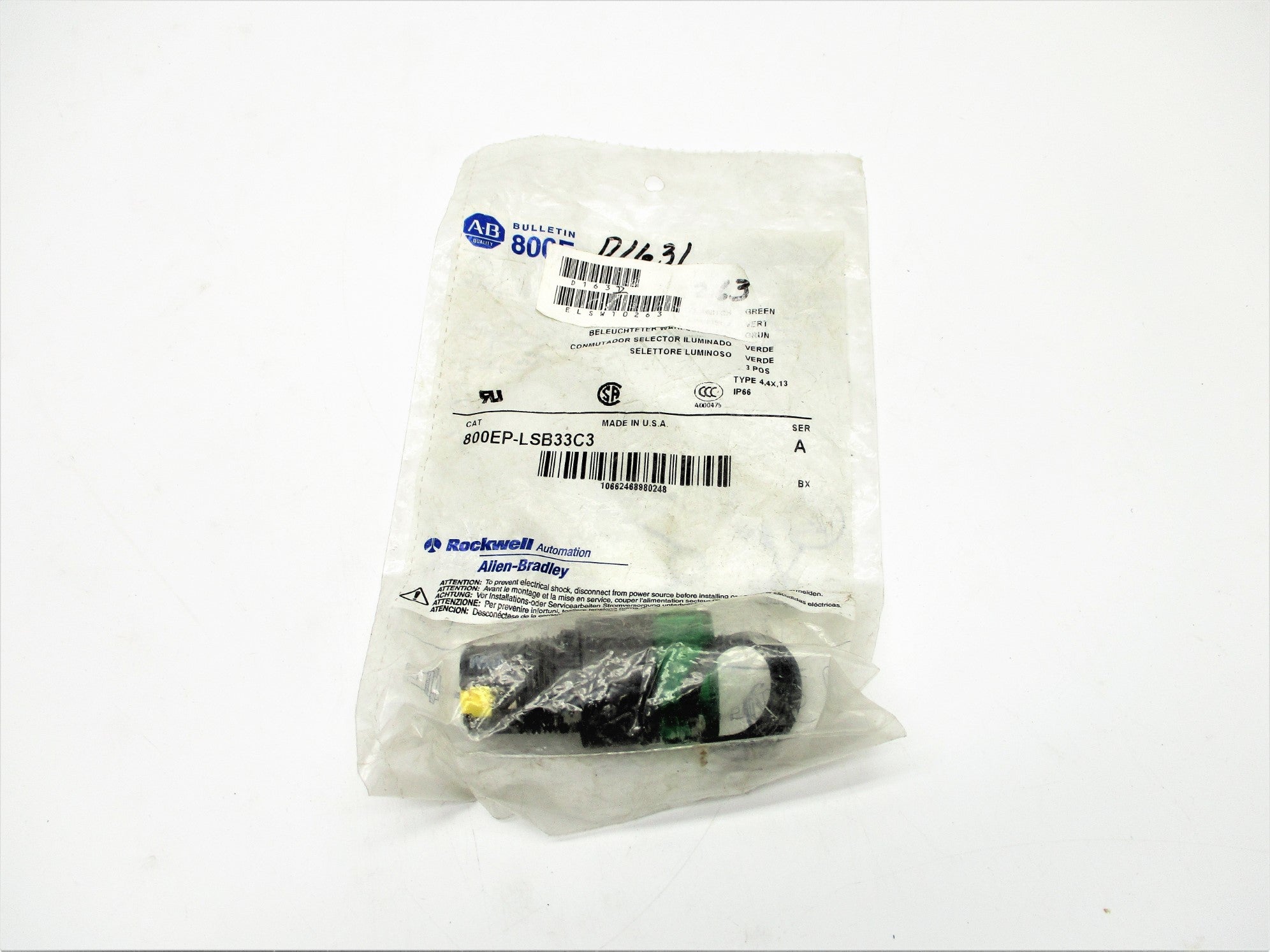 ALLEN BRADLEY 800EP-LSB33C3 SER. A NSMP