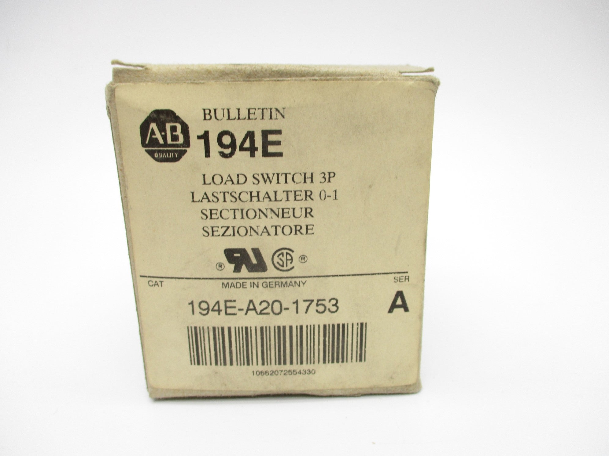 ALLEN BRADLEY 194E-A20-1753 SER. A (WH) NSMP