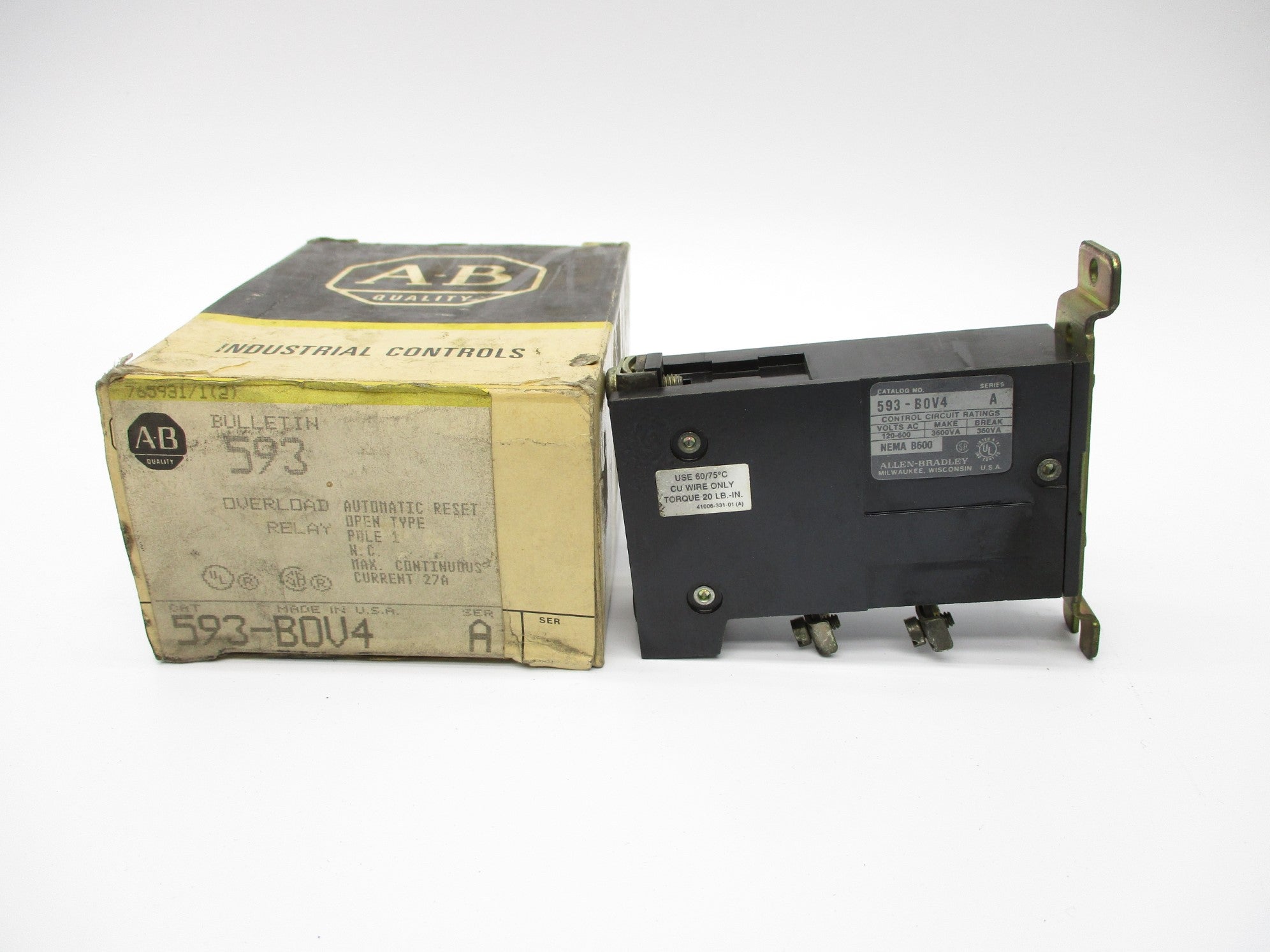 INDUSTRIAL SPARE PART 593-BOV4 SER. A 600VAC NSMP