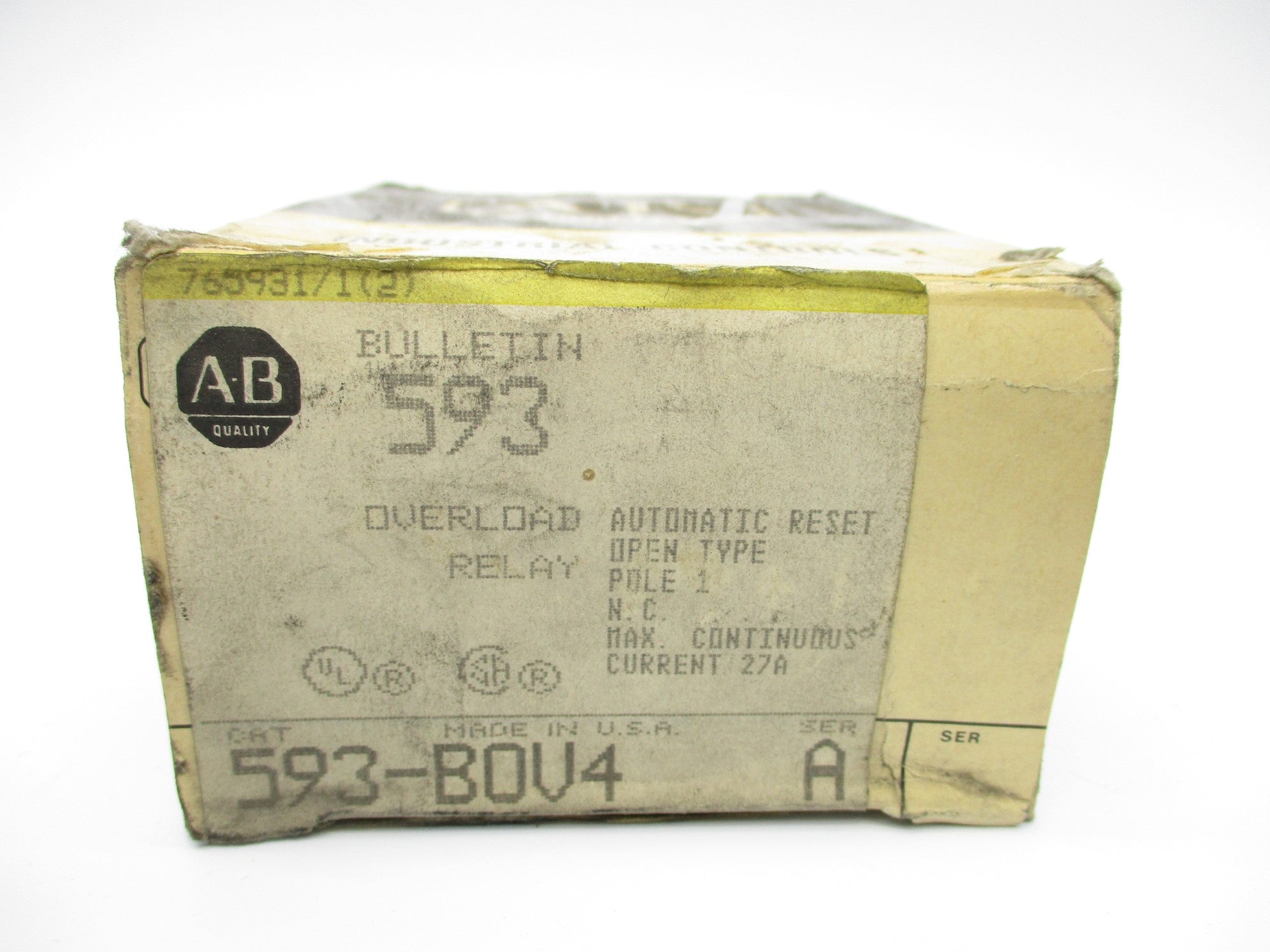 INDUSTRIAL SPARE PART 593-BOV4 SER. A 600VAC NSMP