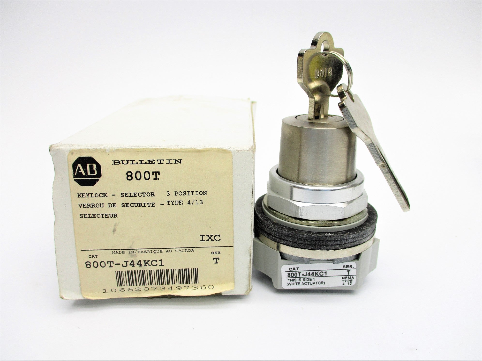 ALLEN BRADLEY 800T-J44KC1 SER. T (WH) NSMP