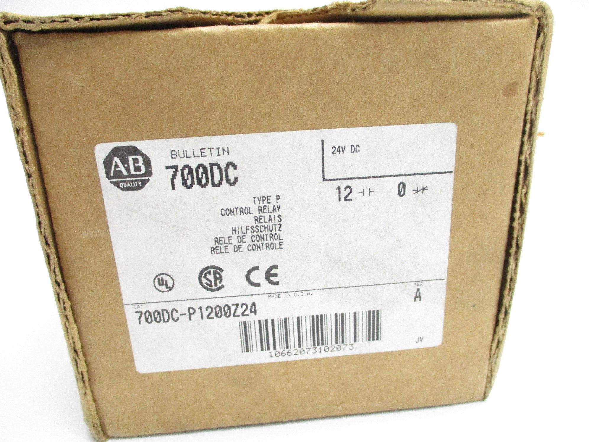ALLEN BRADLEY 700DC-P1200Z24 SER. A 24VDC (BR/WH) NSMP