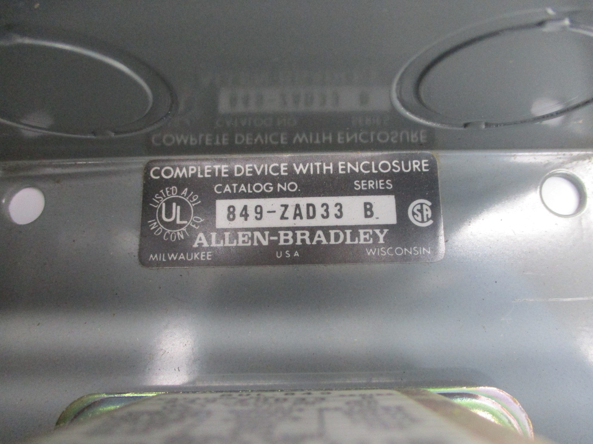 INDUSTRIAL SPARE PART 849-ZAD33 SER. B UNMP