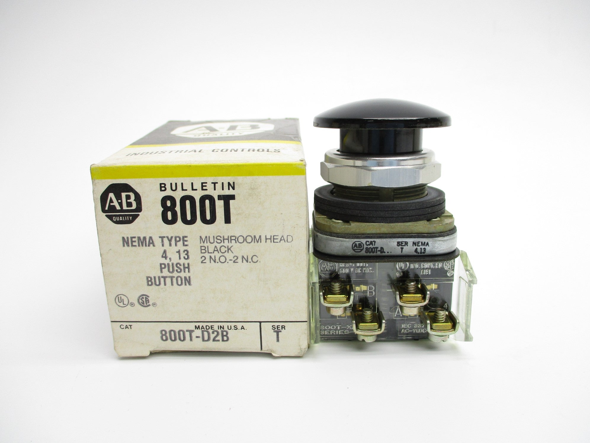 ALLEN BRADLEY 800T-D2B SER. T (BK/YL) NSMP