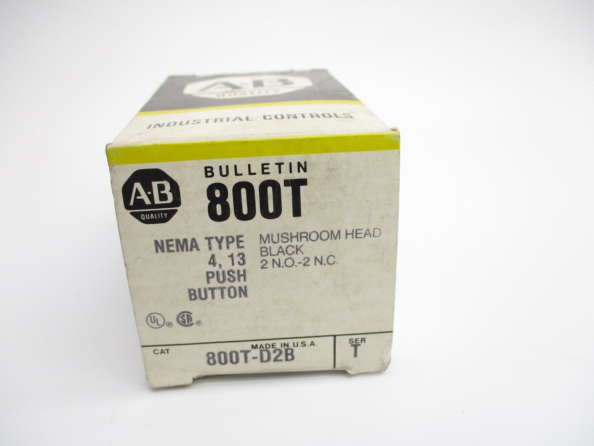 ALLEN BRADLEY 800T-D2B SER. T (BK/YL) NSMP