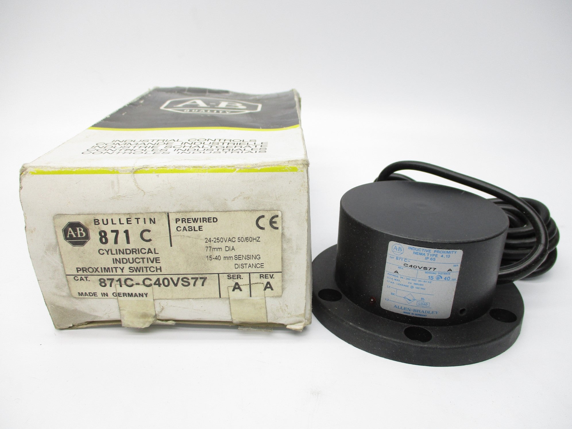 ALLEN BRADLEY 871C-C40VS77 SER. A (BK/YL) NSMP