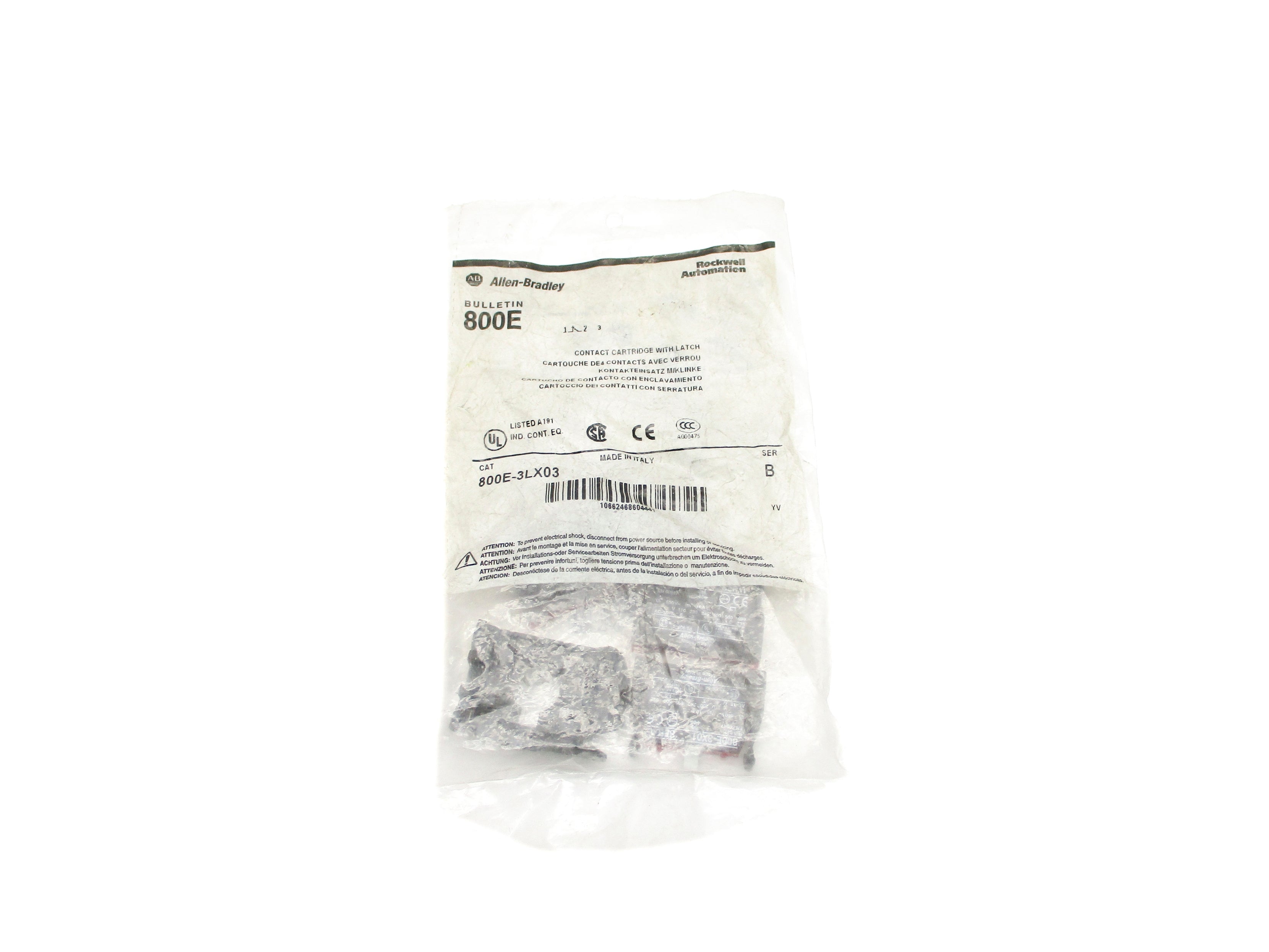 ALLEN BRADLEY 800E-3LX03 SER. B NSMP