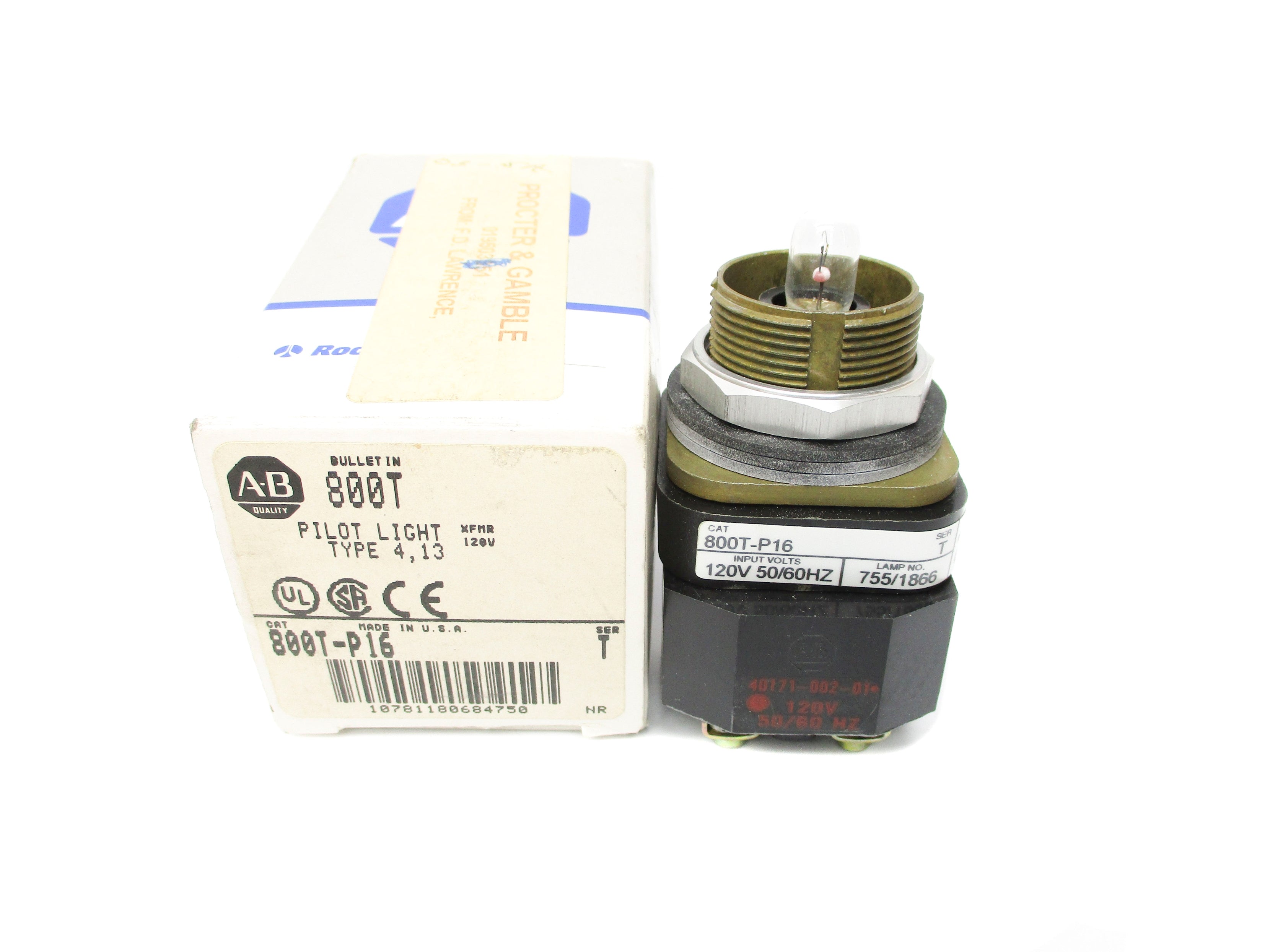 ALLEN BRADLEY 800T-P16 SER. T 120V (GY/BL) NSMP