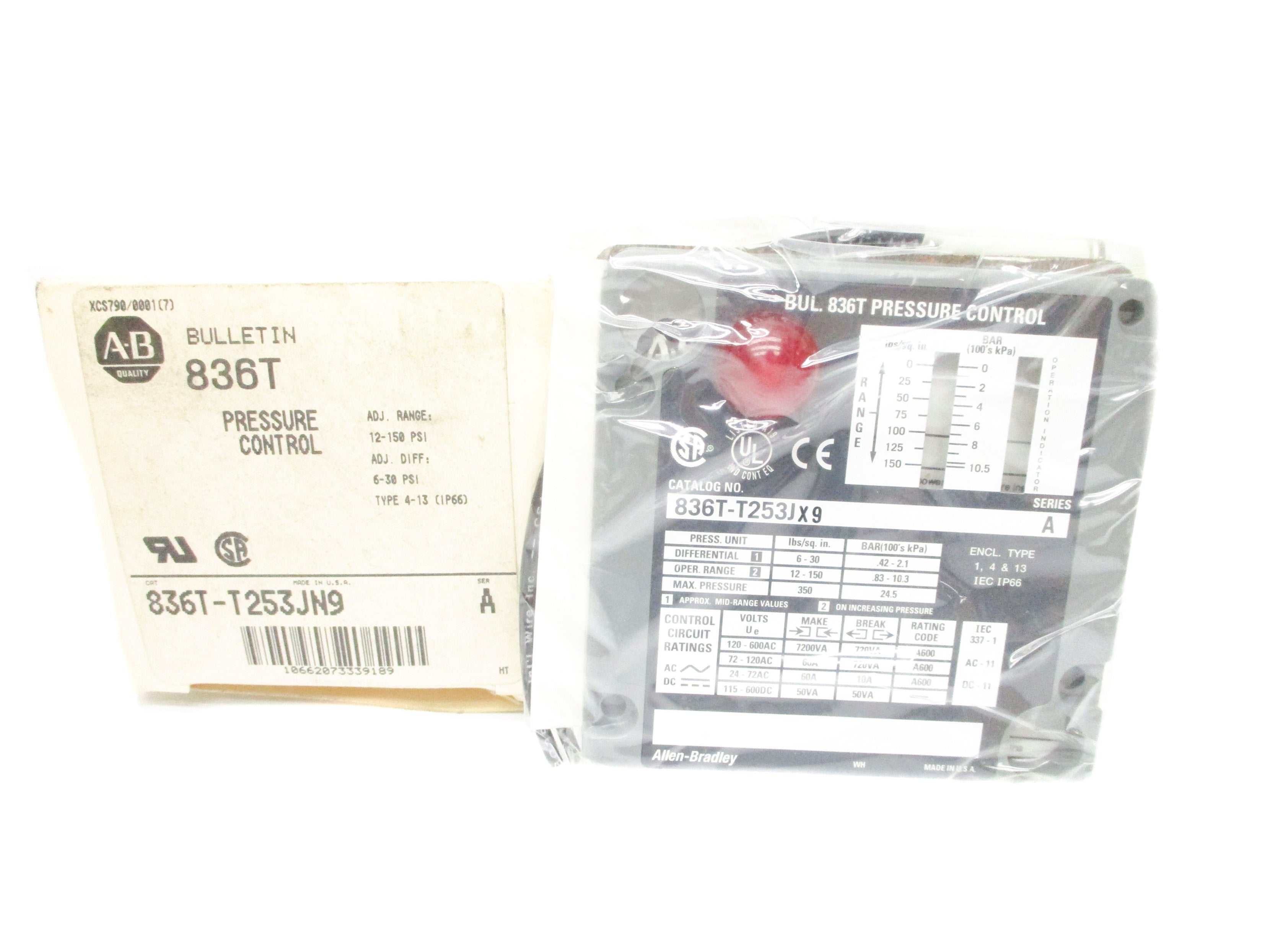INDUSTRIAL SPARE PART 836T-T253JN9 SER. A 12-150PSI (WH) NSMP