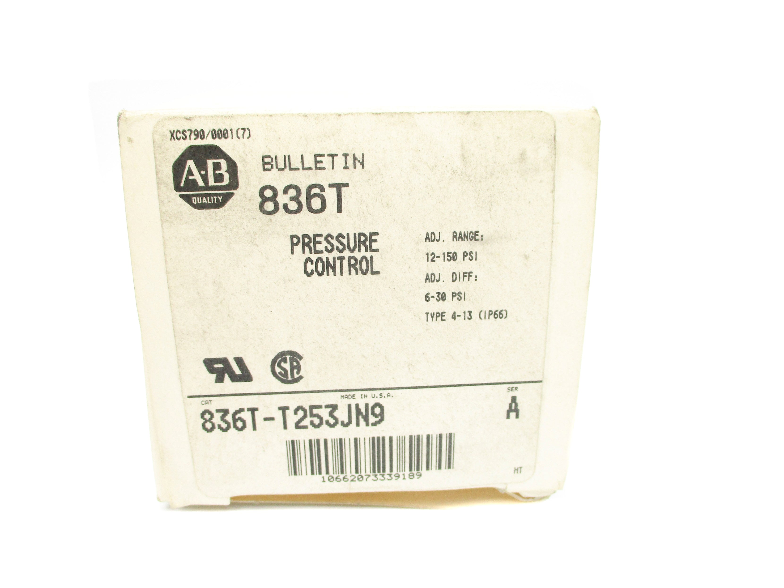 INDUSTRIAL SPARE PART 836T-T253JN9 SER. A 12-150PSI (WH) NSMP