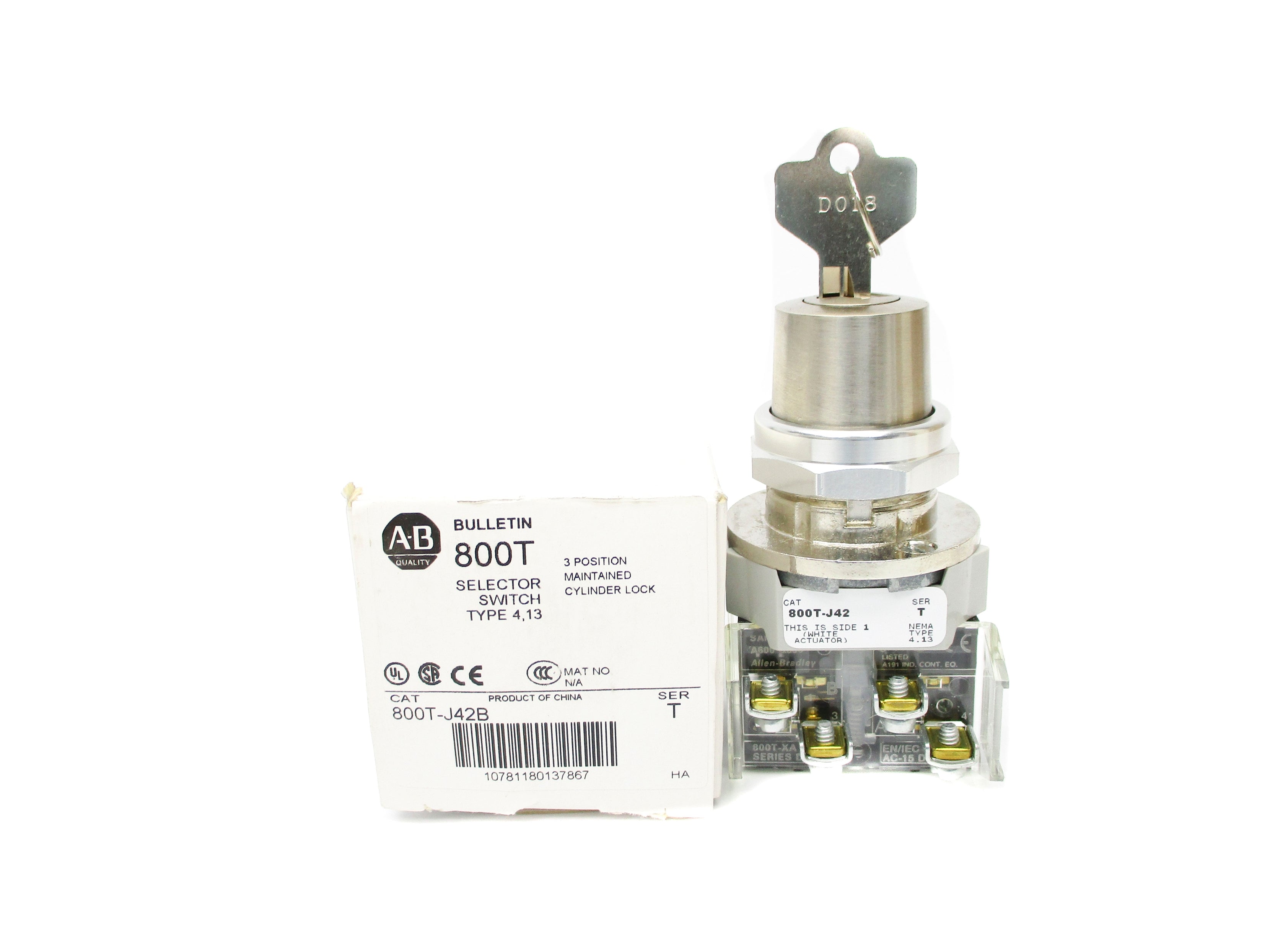 ALLEN BRADLEY 800T-J42B SER. T (WH) NSMP