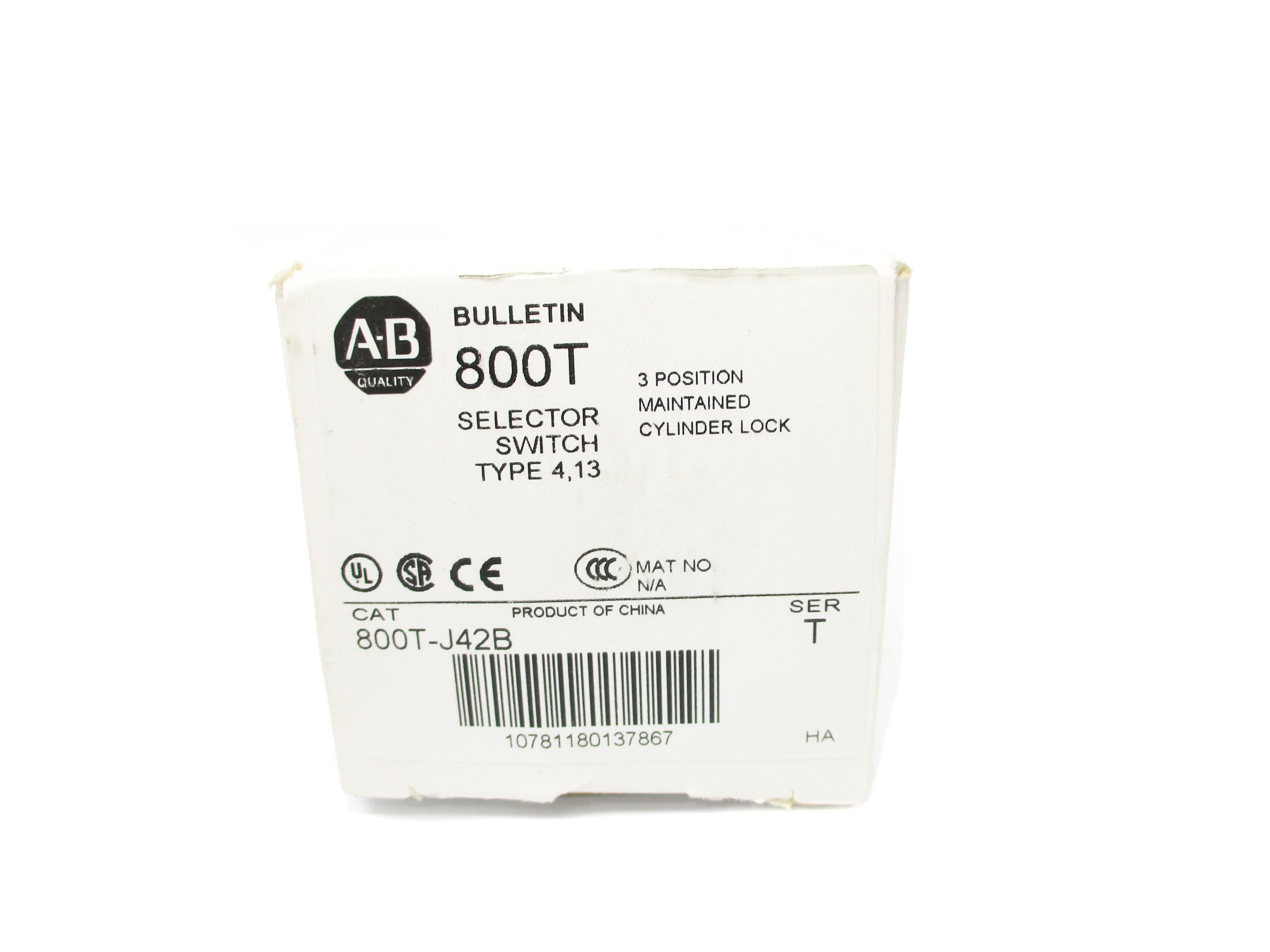 ALLEN BRADLEY 800T-J42B SER. T (WH) NSMP
