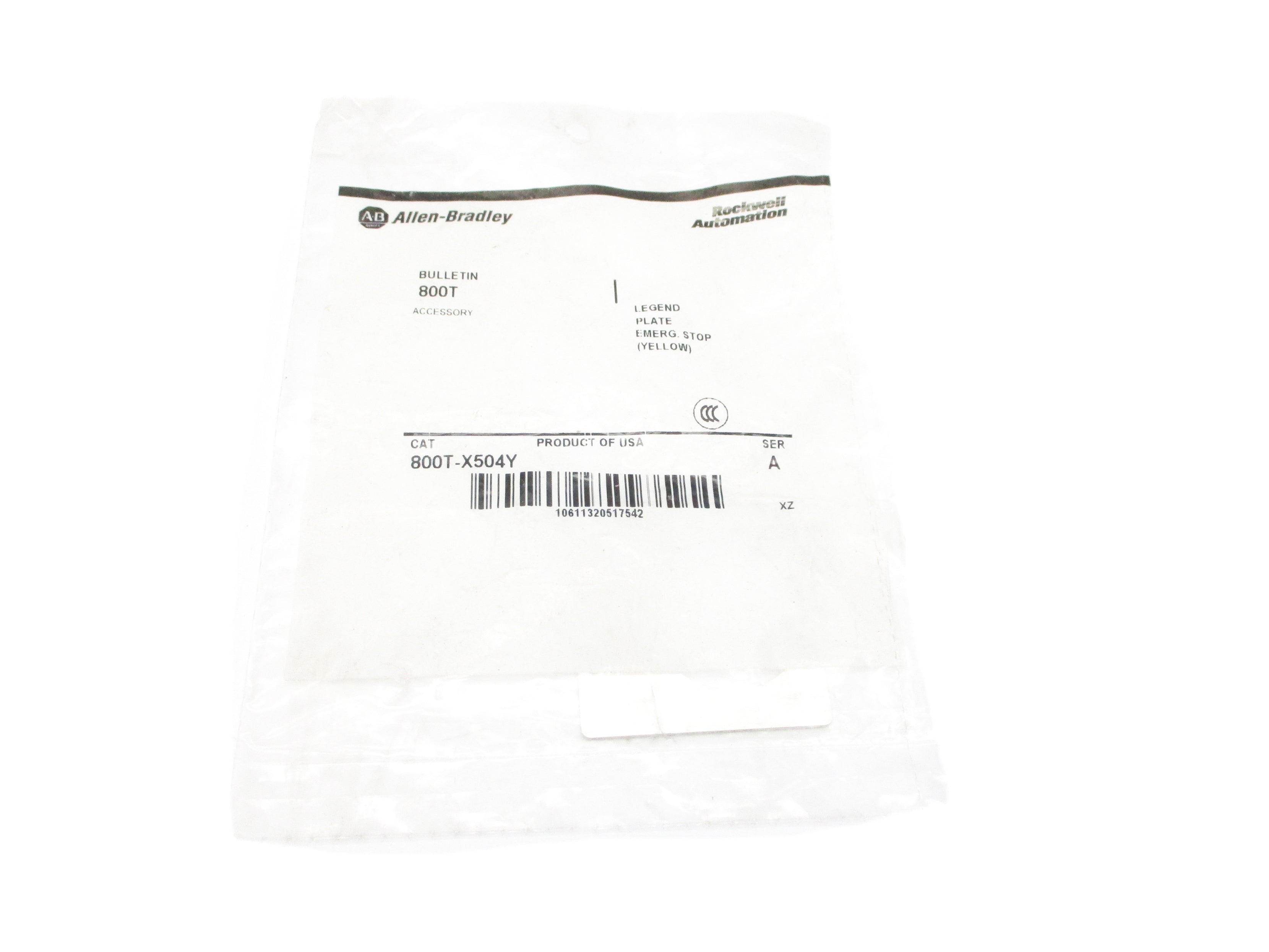ALLEN BRADLEY 800T-X504Y SER. A NSMP