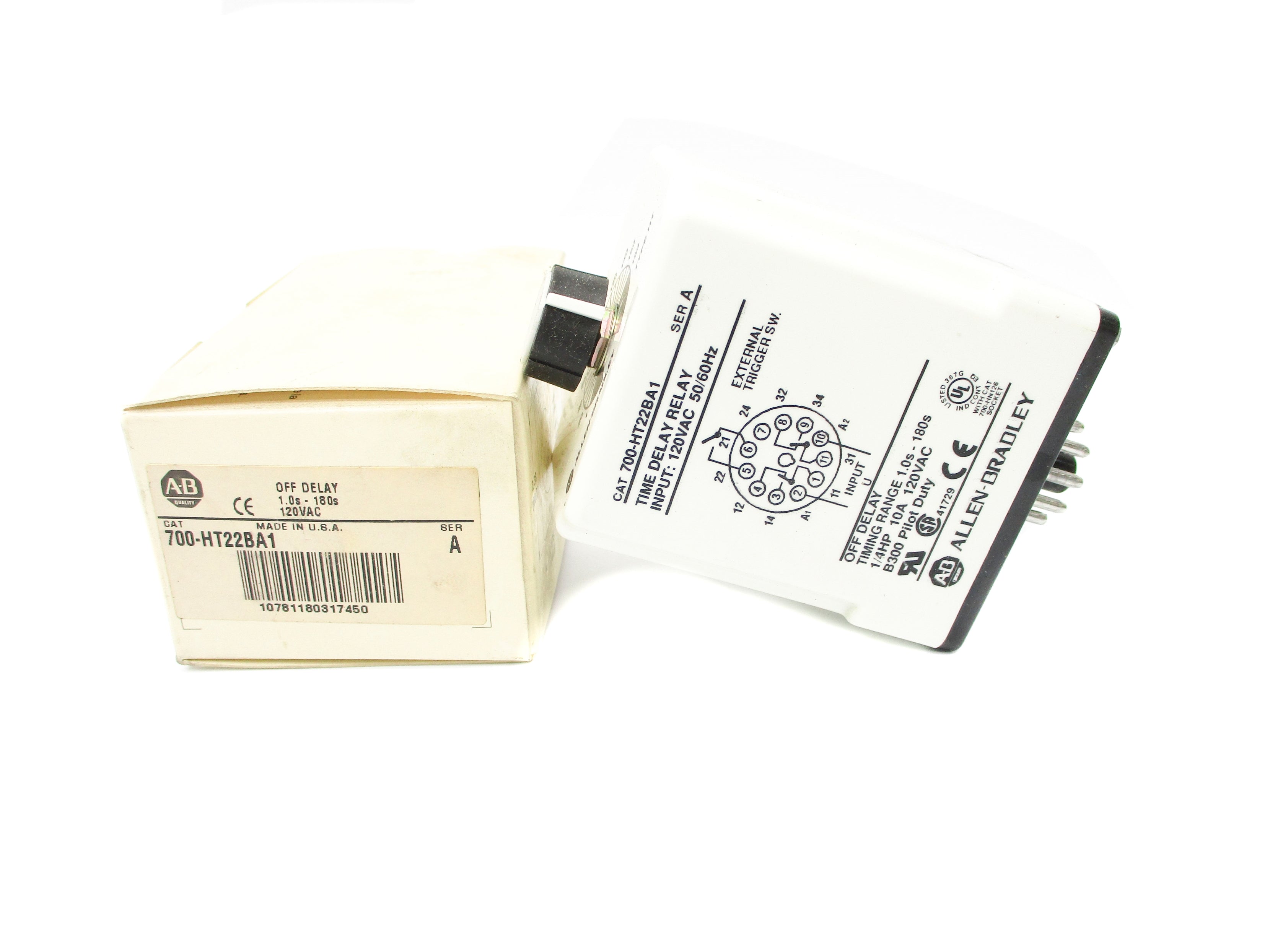 INDUSTRIAL SPARE PART 700-HT22BA1 SER. A 120VAC 10A 1.0-180S (WH) NSMP