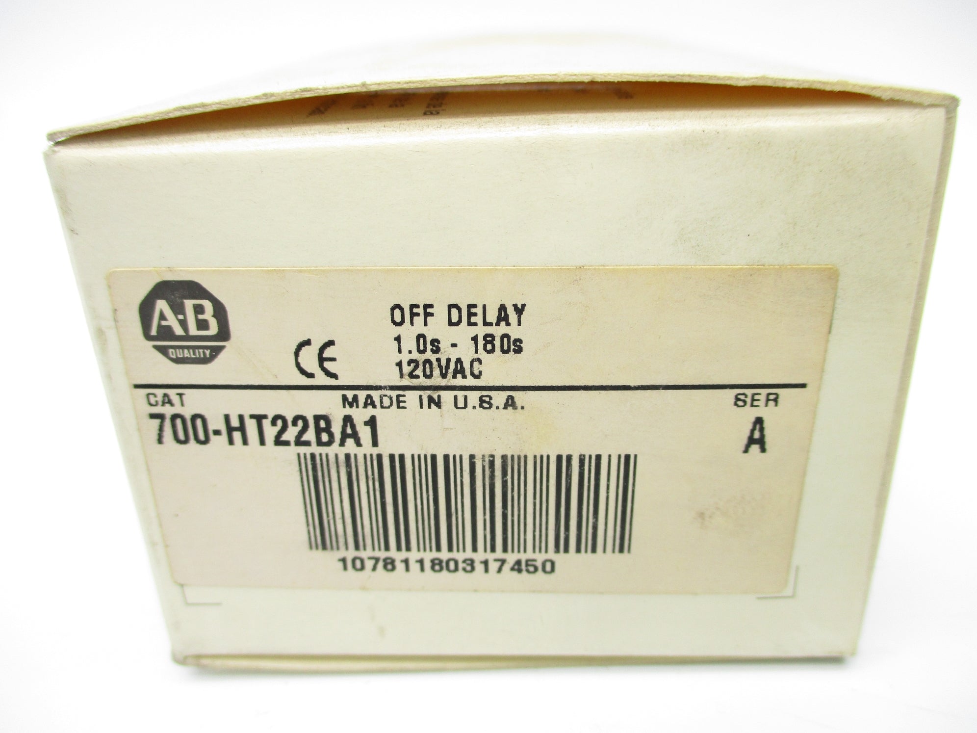 INDUSTRIAL SPARE PART 700-HT22BA1 SER. A 120VAC 10A 1.0-180S (WH) NSMP