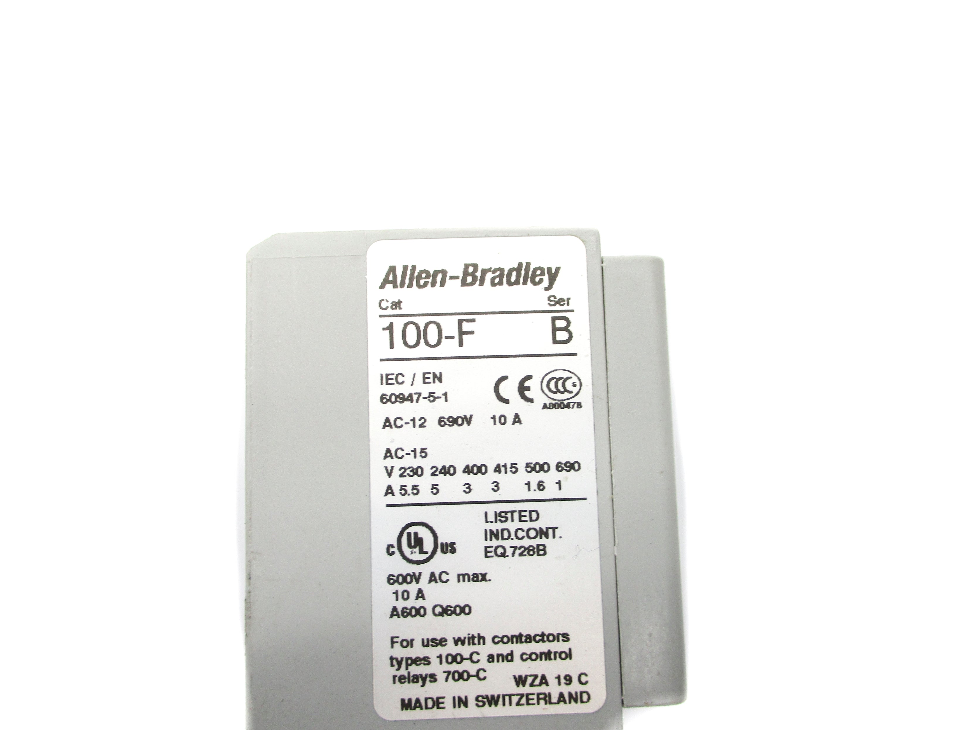 ALLEN BRADLEY 100-FA04 SER. B NSNP
