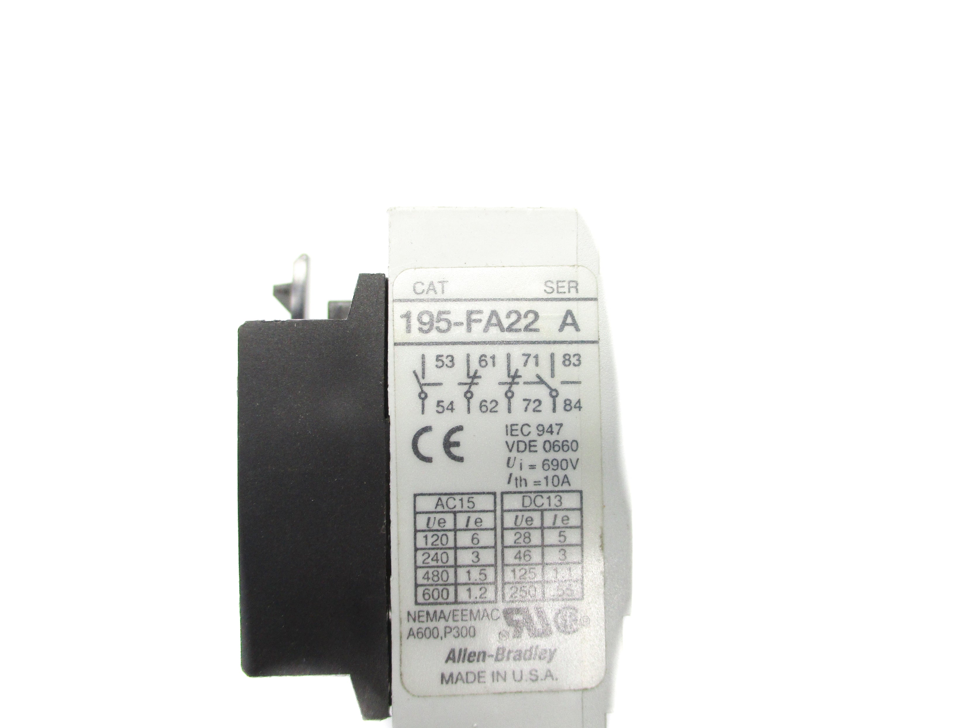 ALLEN BRADLEY 195-FA22 SER. A NSNP