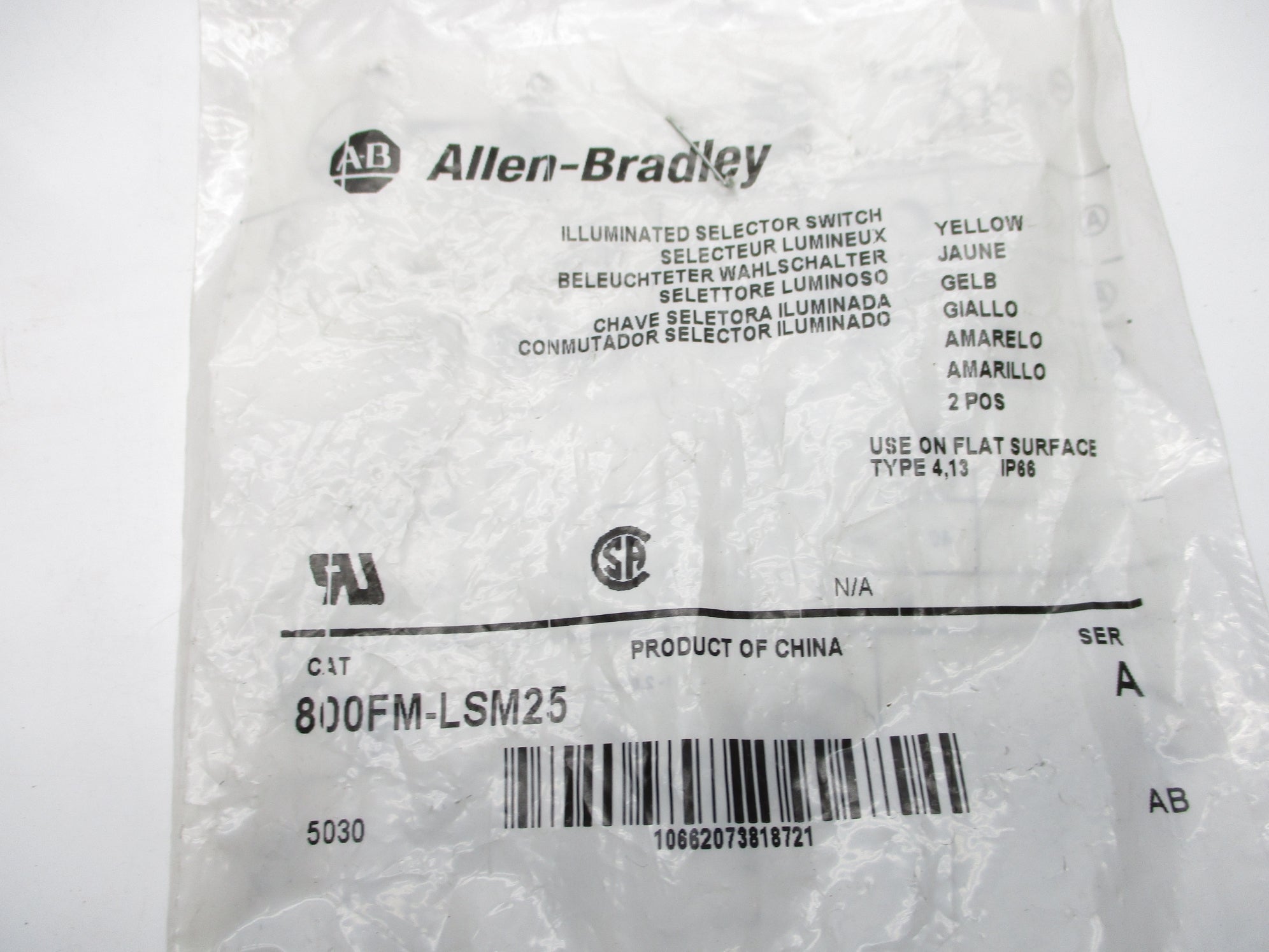 ALLEN BRADLEY 800FM-LSM25 SER. A NSMP