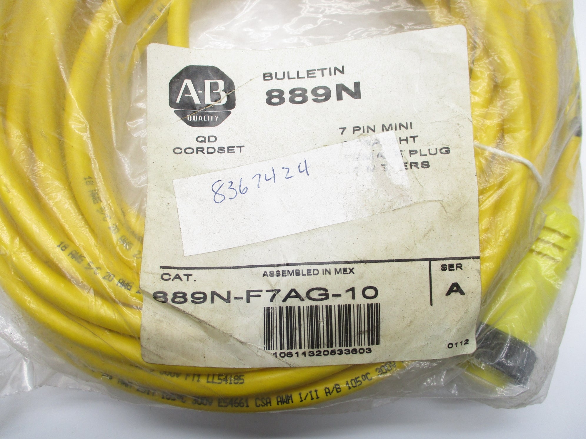 ALLEN BRADLEY 889N-F7AG-10 SER. A NSMP