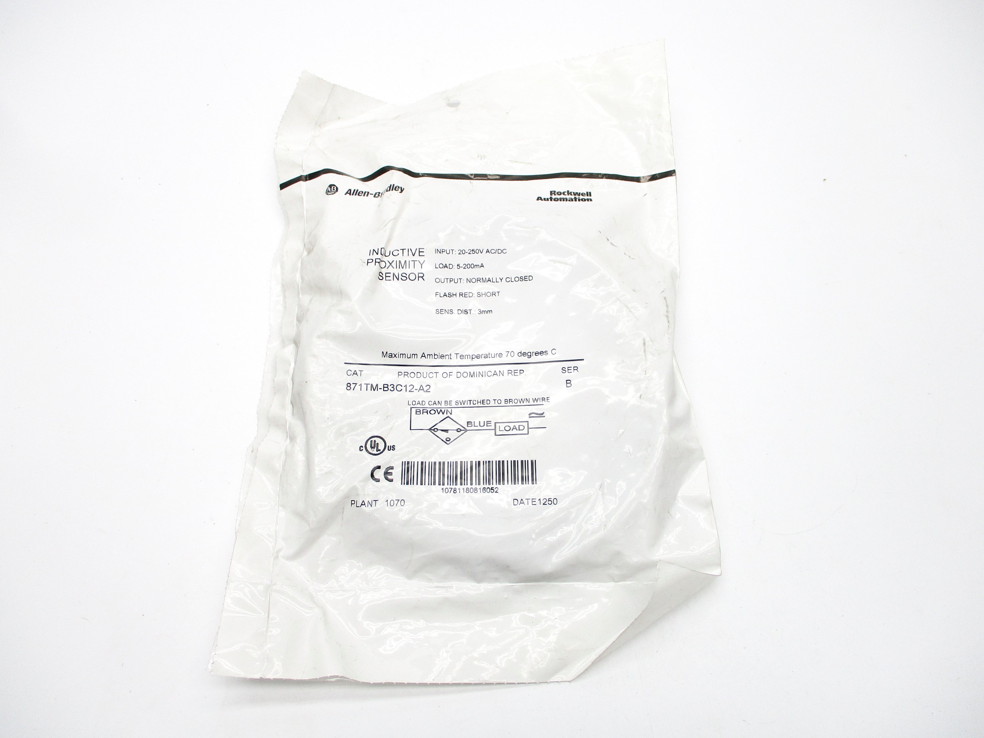 ALLEN BRADLEY 871TM-B3C12-A2 SER. B NSMP