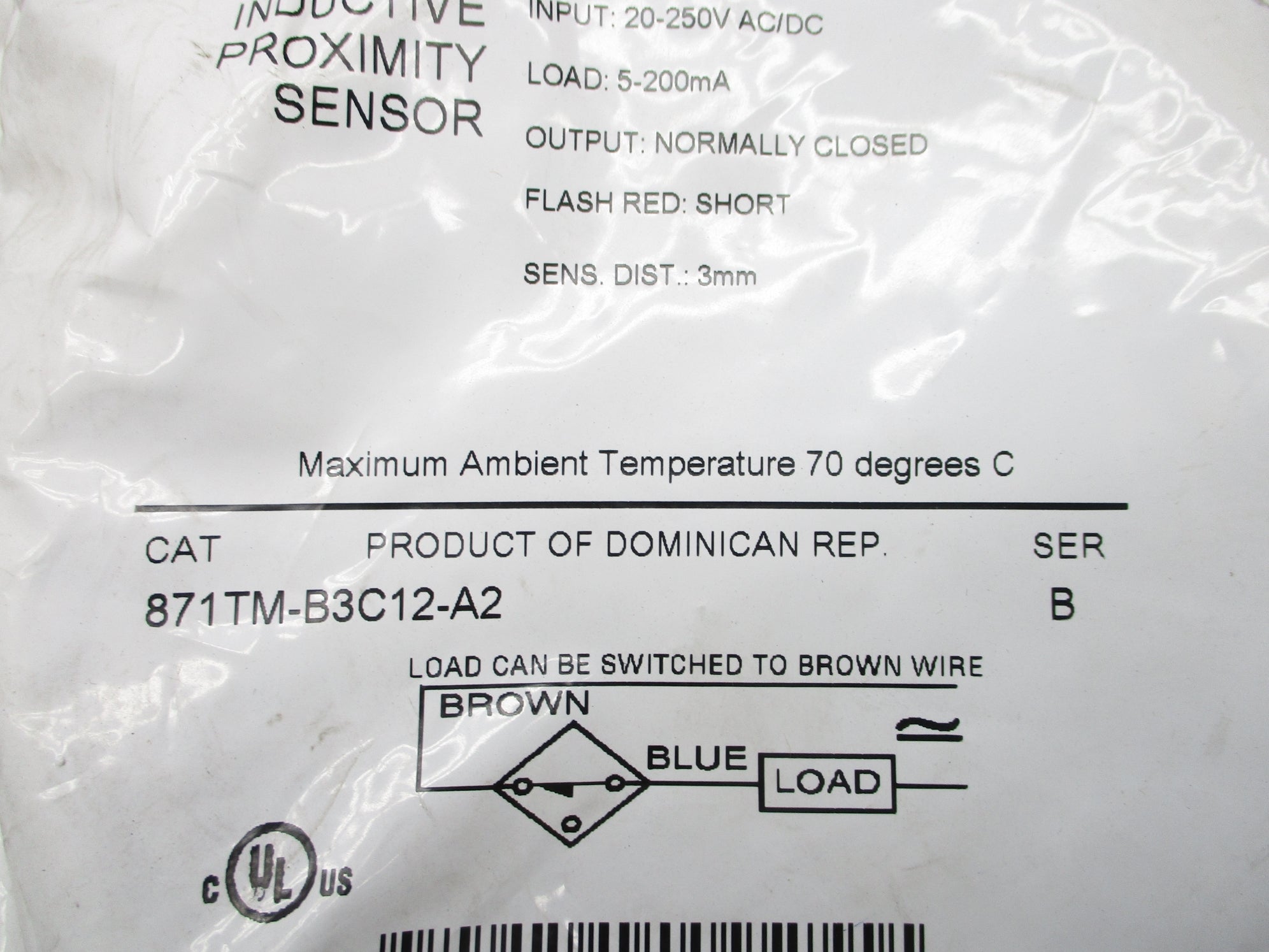 ALLEN BRADLEY 871TM-B3C12-A2 SER. B NSMP