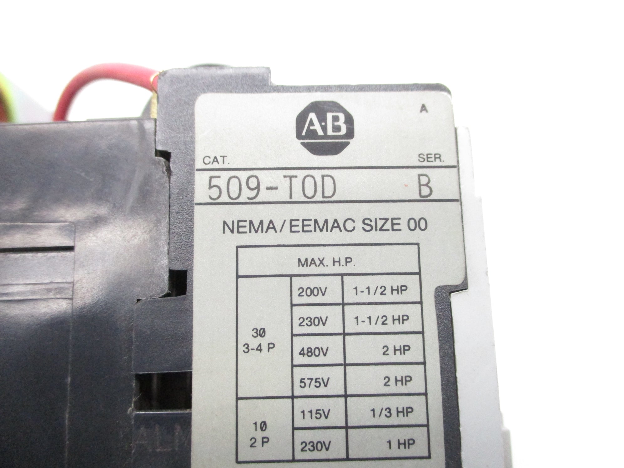 ALLEN BRADLEY 509-TOD SER. B 110/120V 9A NSNP
