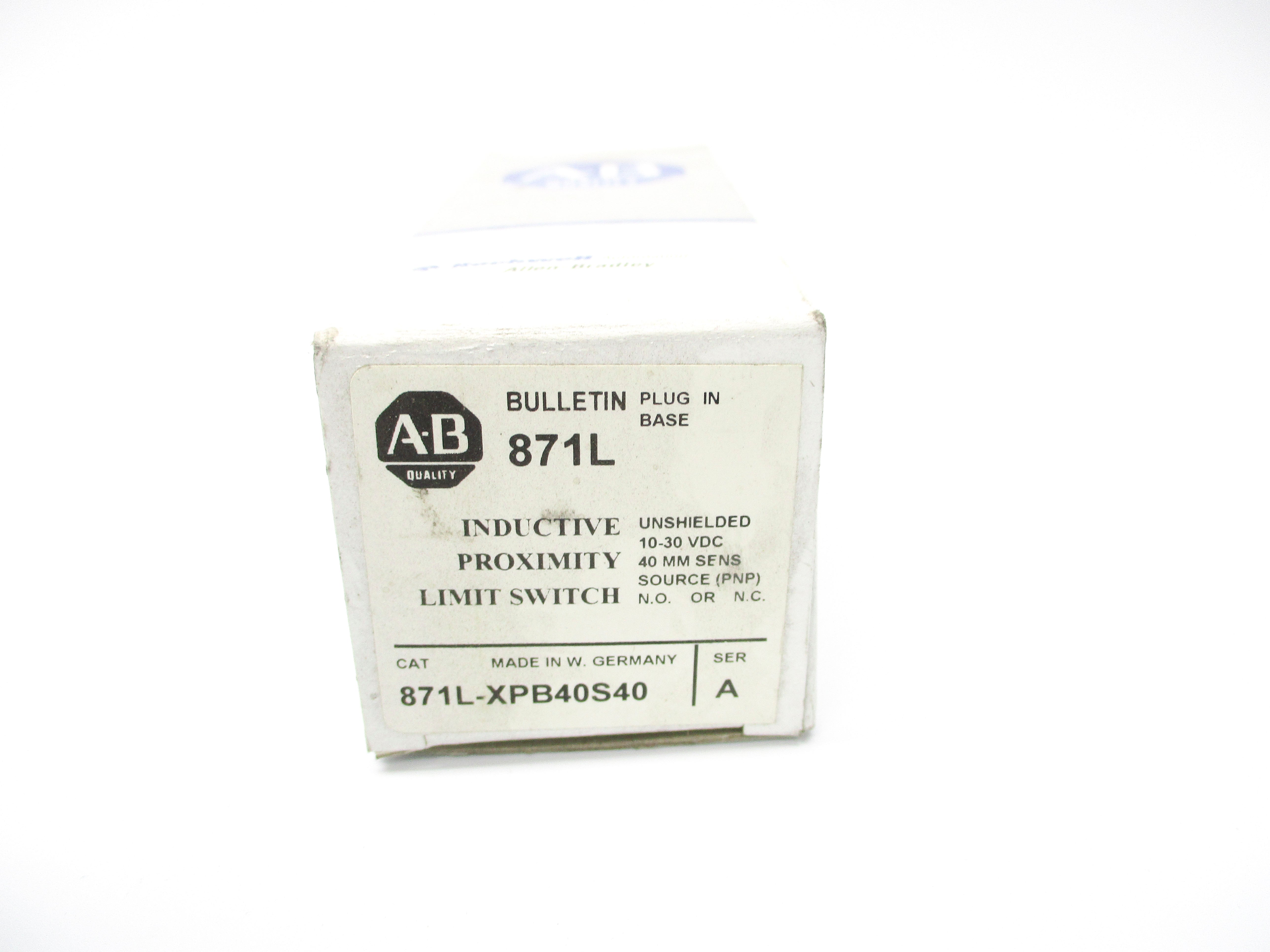 ALLEN BRADLEY 871L-XPB40S40 SER. A 10-30VDC (GY/BL) NSMP