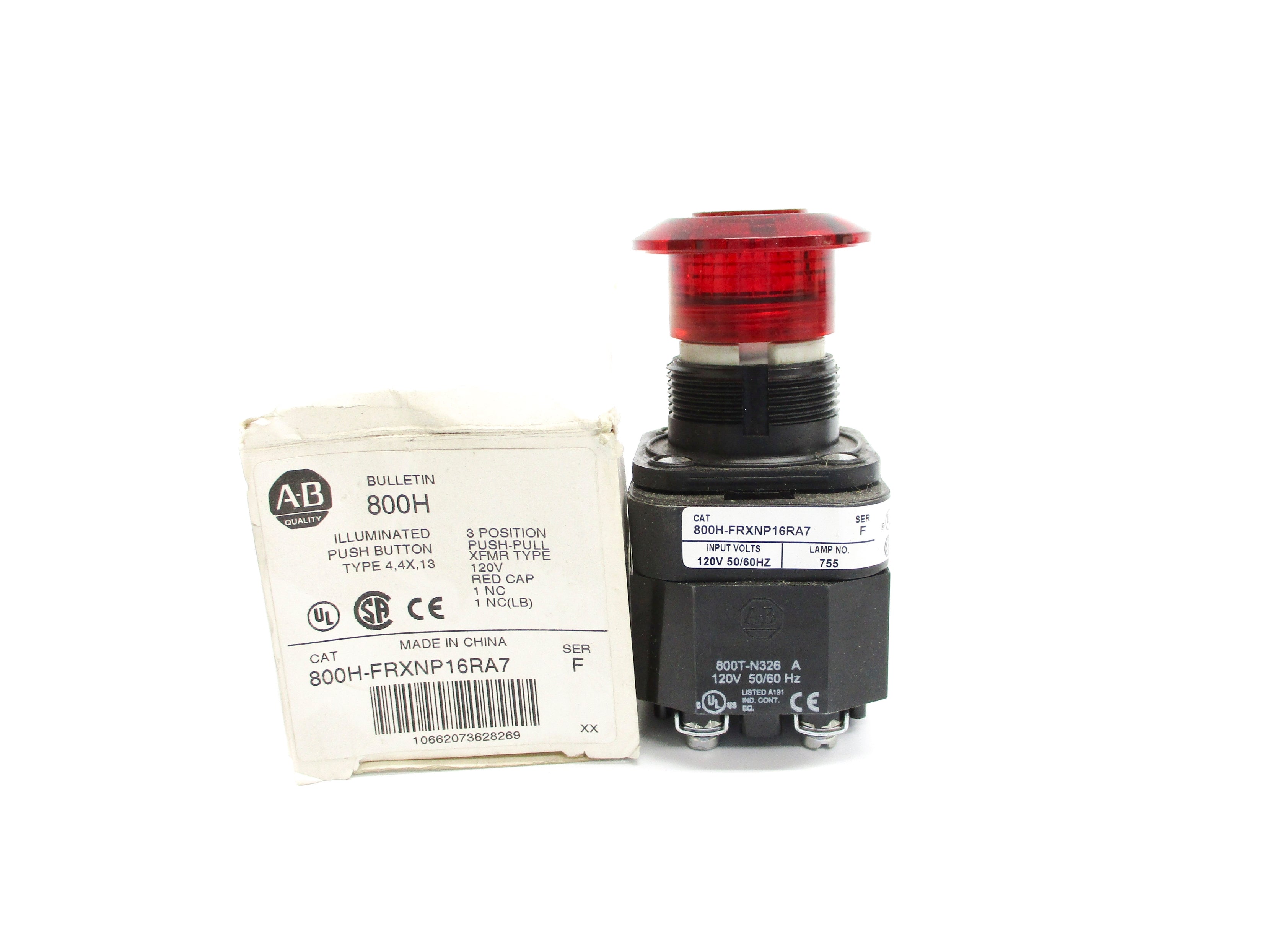 ALLEN BRADLEY 800H-FRXNP16RA7 SER. F (WH) NSMP