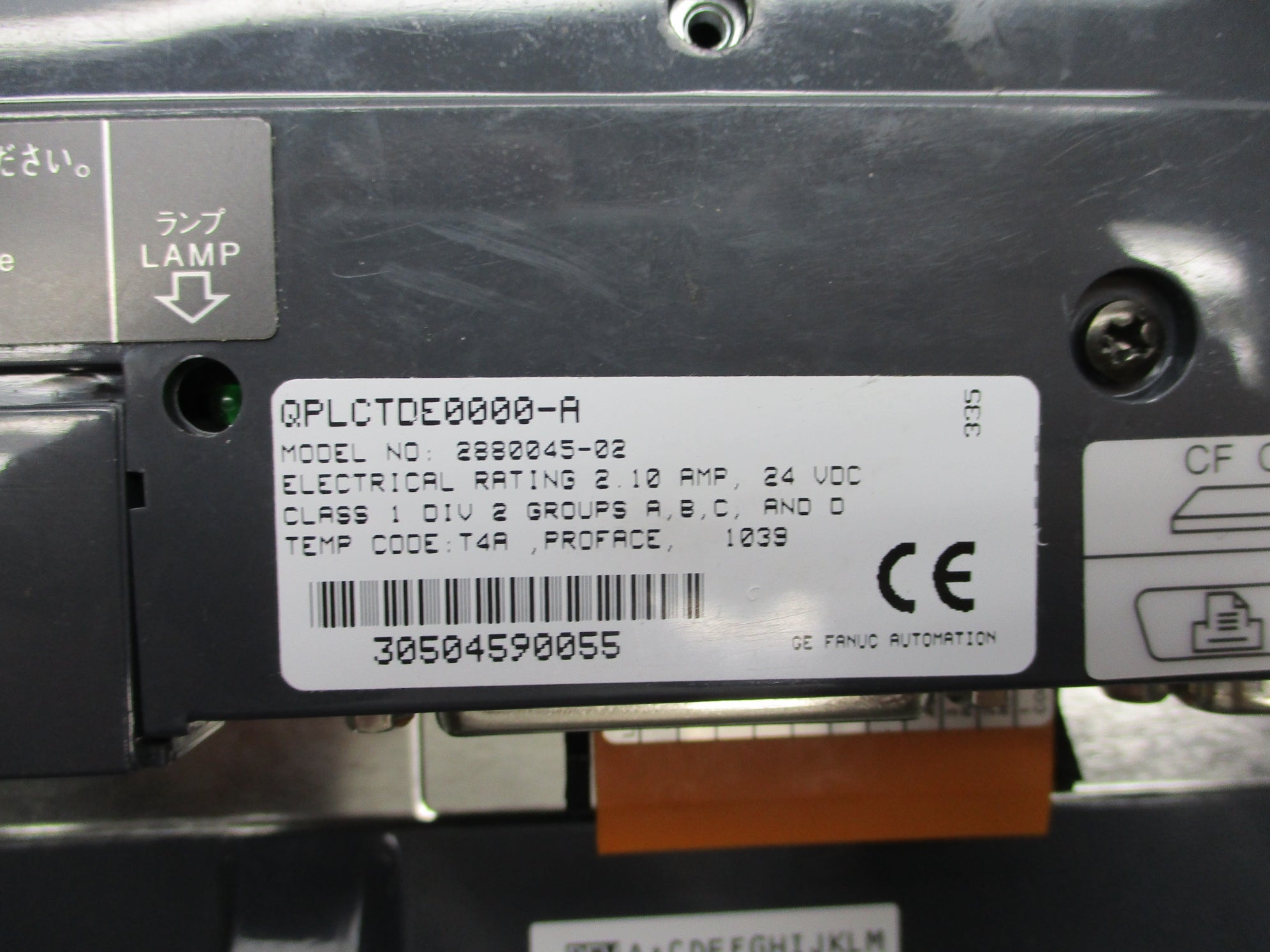 GE FANUC QPLCTDE0000-A 2880045-02 UNMP
