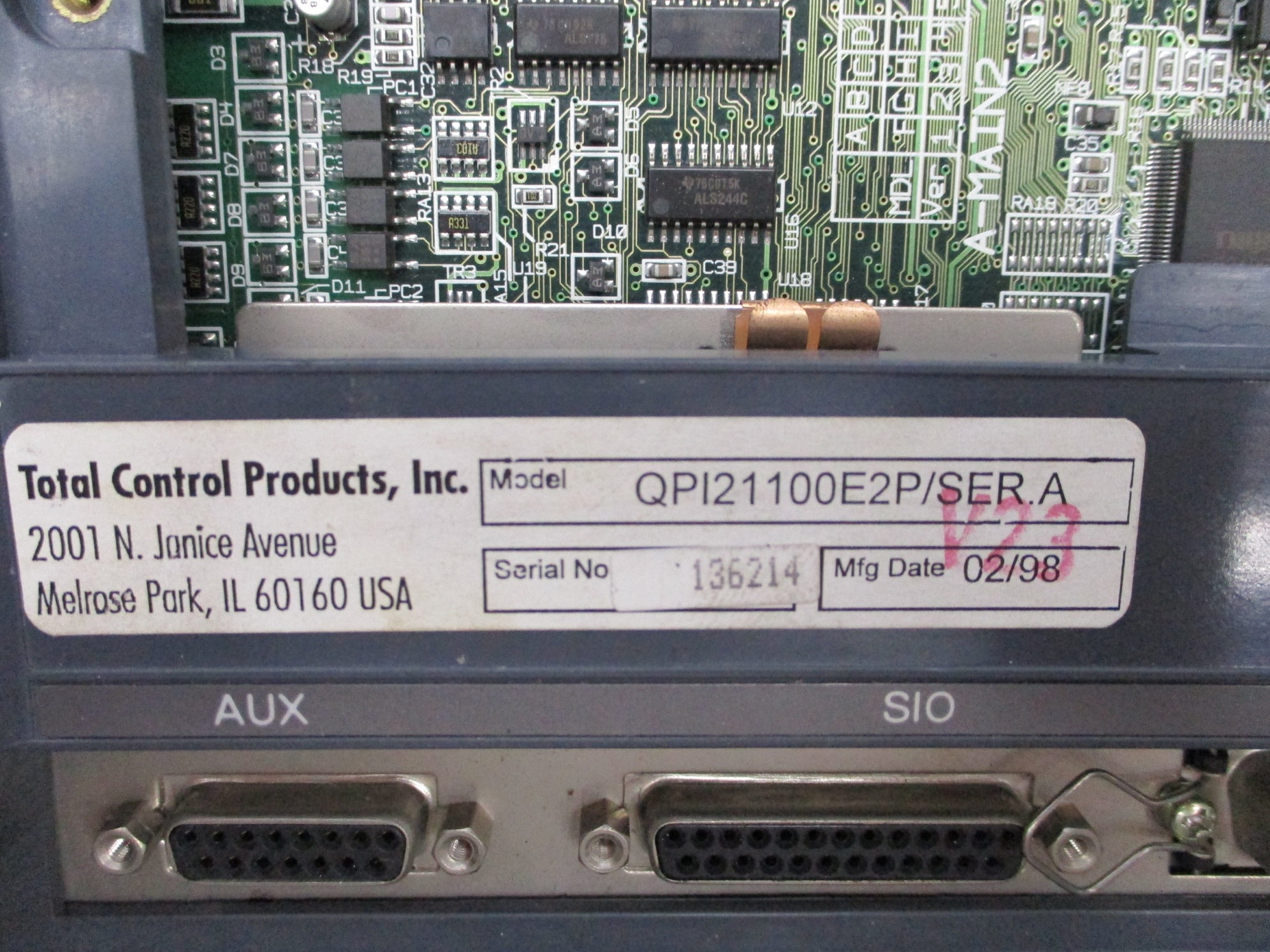 TOTAL CONTROL PRODUCTS QPI21100E2P SER. A UNMP