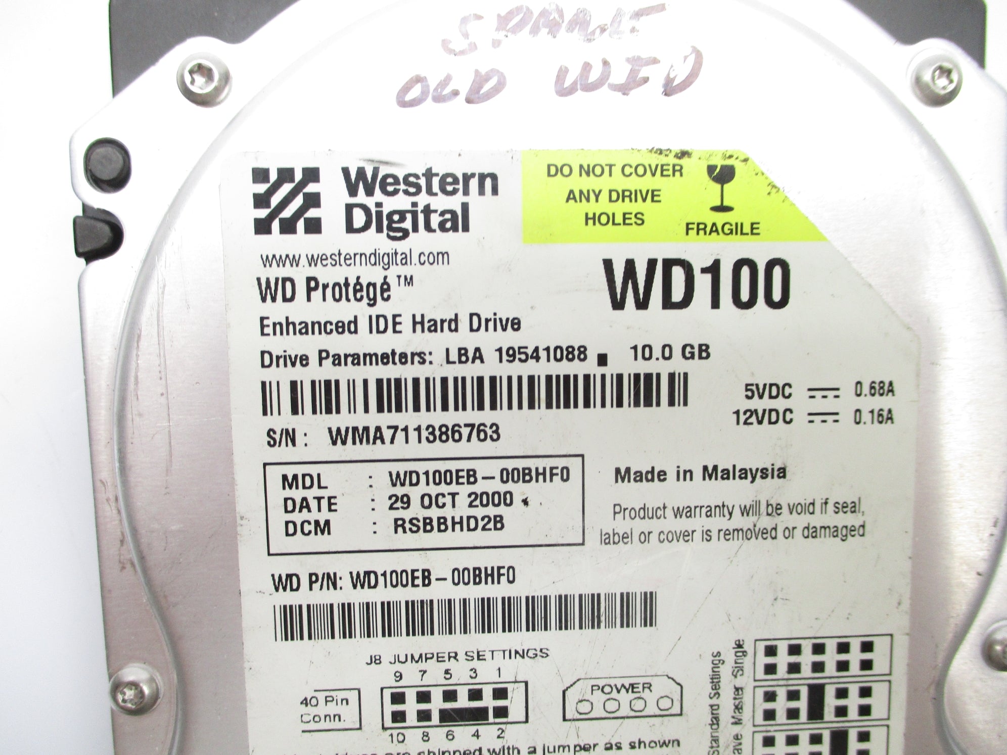 WESTERN DIGITAL WD100EB-00BHF0 UNMP